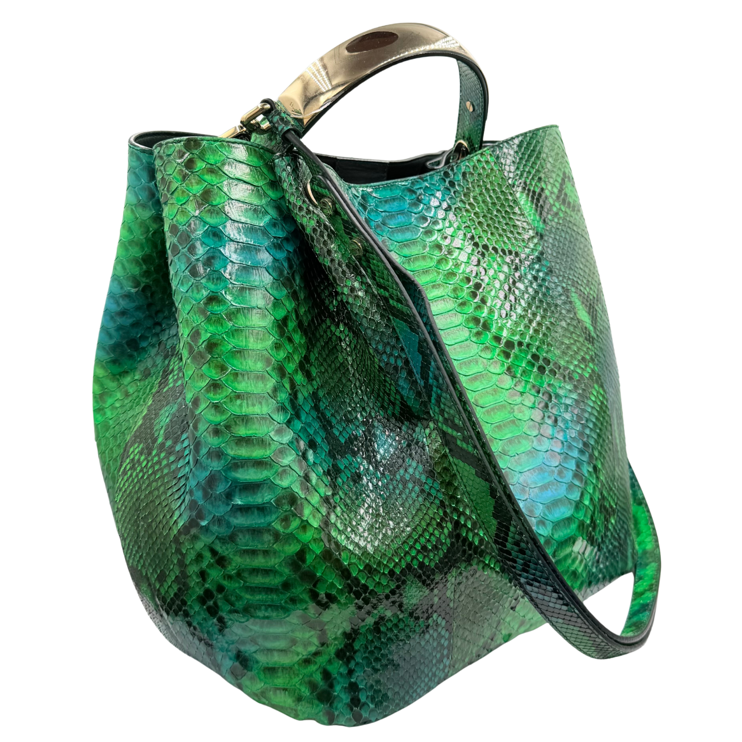 Medium Snakeskin Python Diorific Bucket Bag