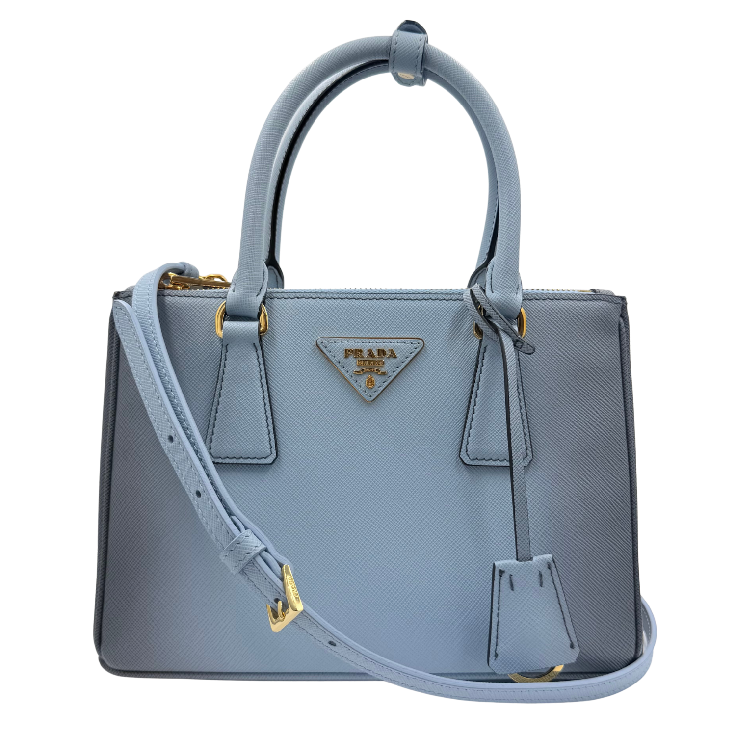 Small Ombre Saffiano Galleria Bag Blue