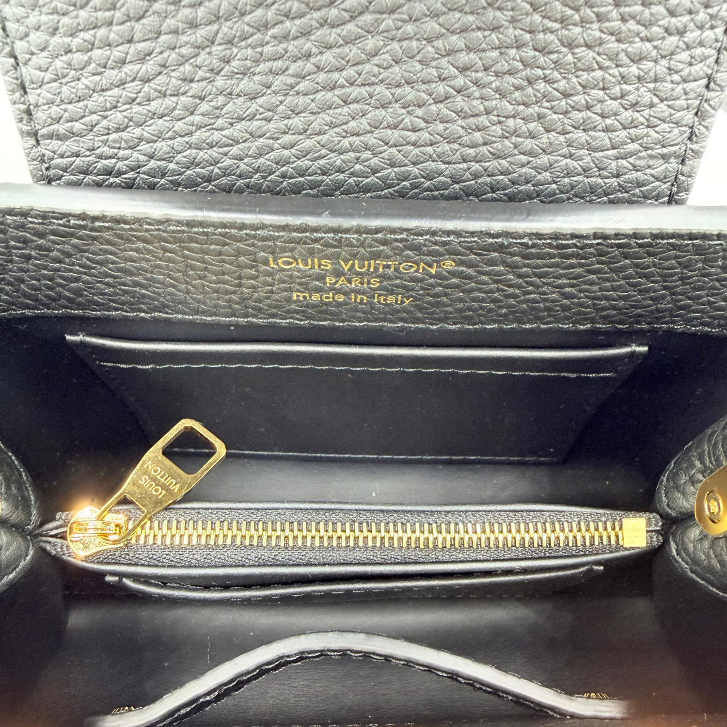 Louis Vuitton Mini Capucine Mother of Pearl Black