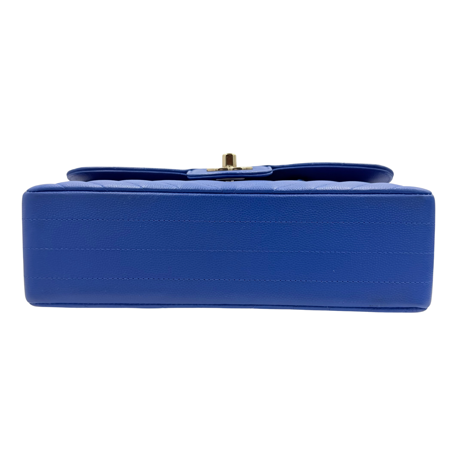 Chanel Small Classic Chevron Caviar Double Flap Bag Electric Blue