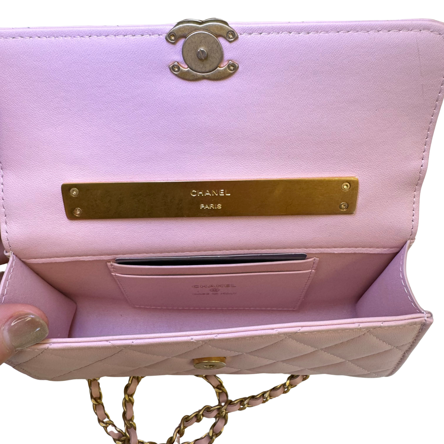 Chanel 2022 Mini Rectangular Flap Bag Pink