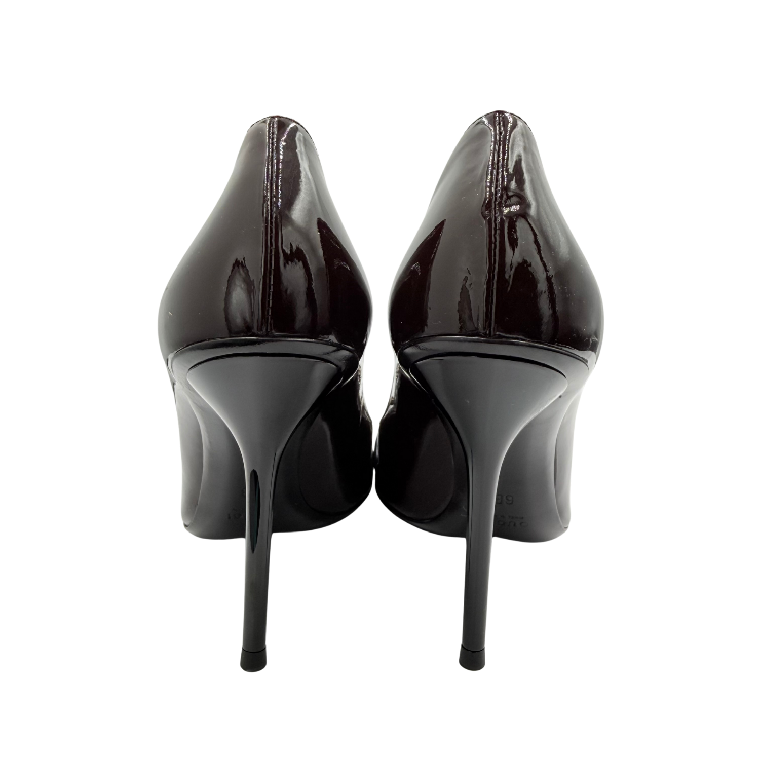 Gucci 1955 Horsebit Accent Patent Leather Pumps Plum