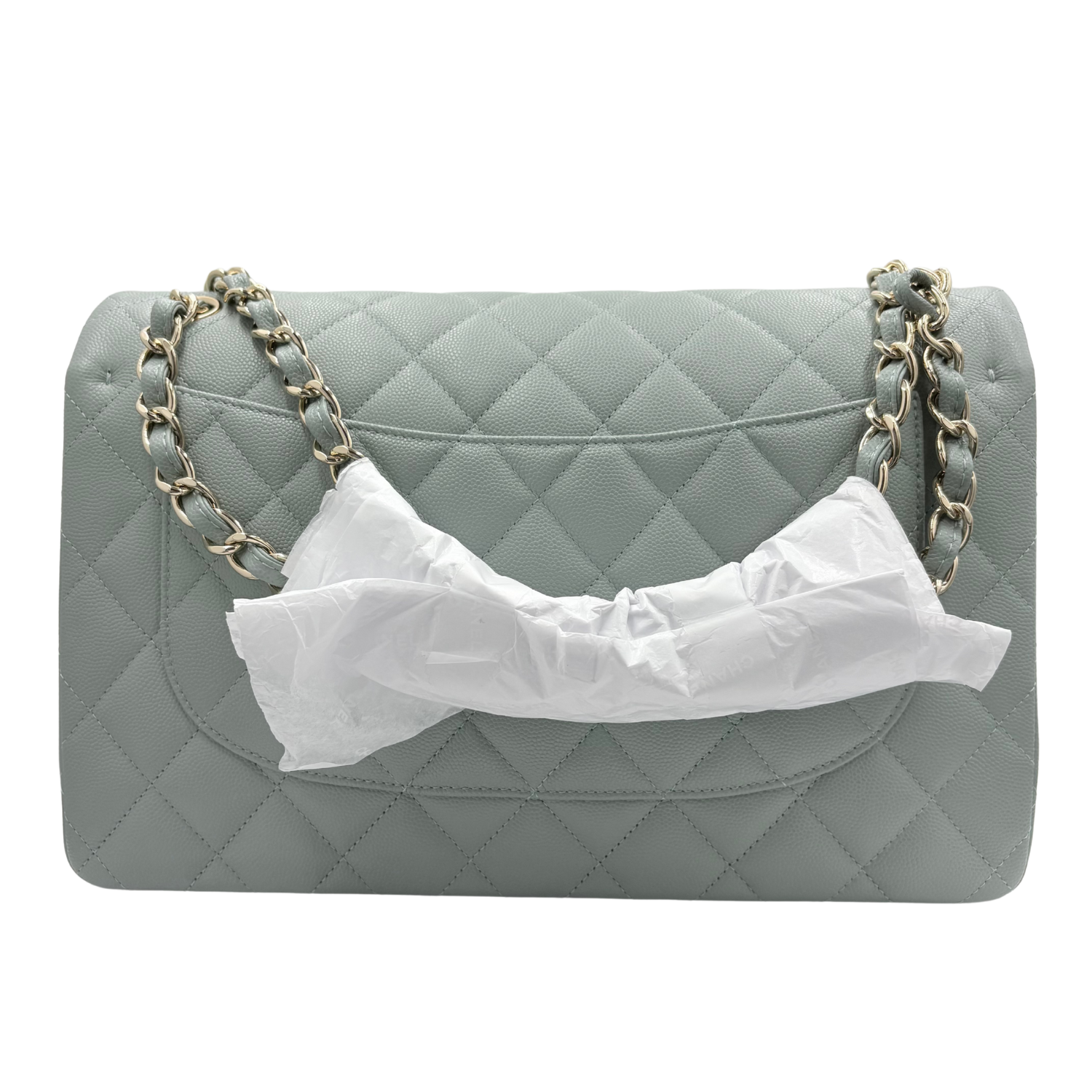 Chanel Classic Jumbo Double Flap Bag Seafoam