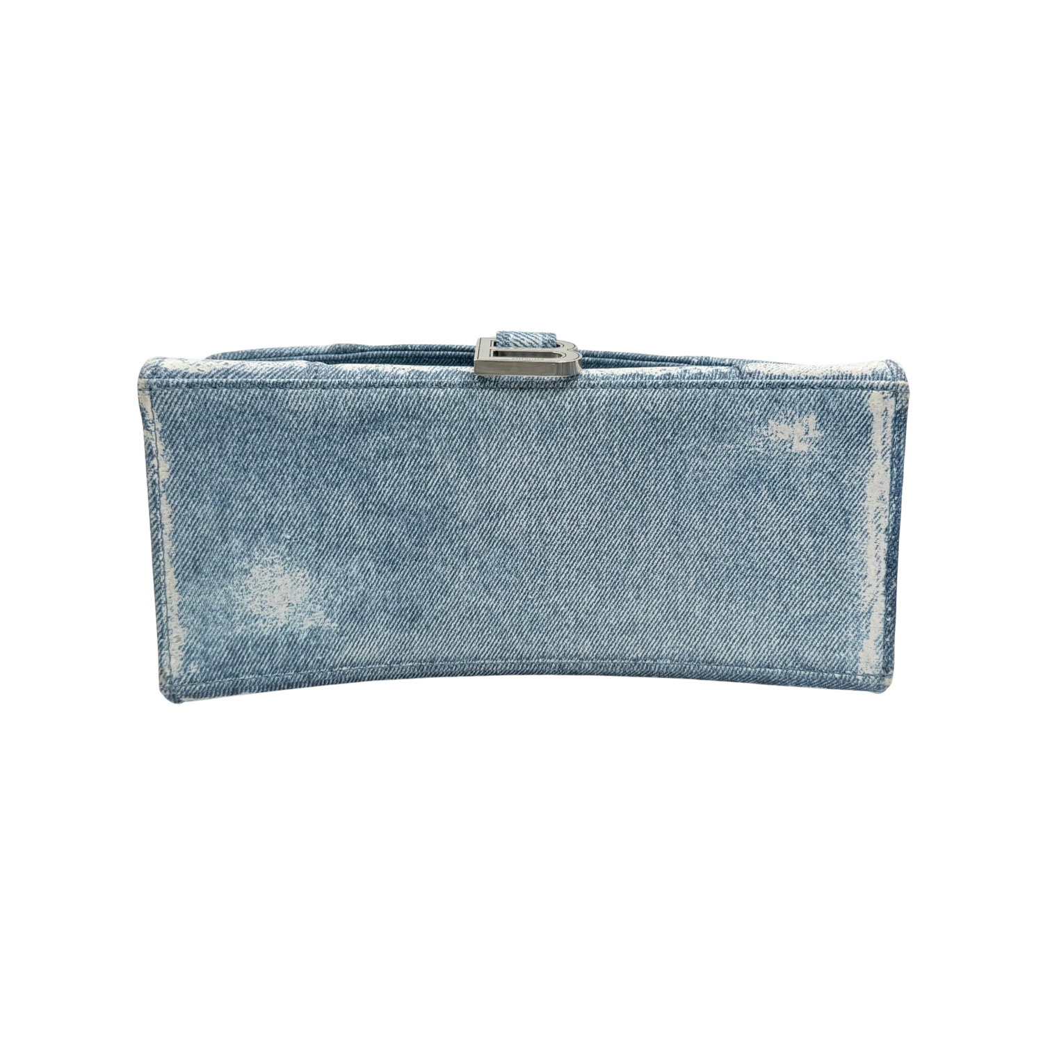 Balenciaga Small Hourglass Handle Bag with Crossbody Strap Denim