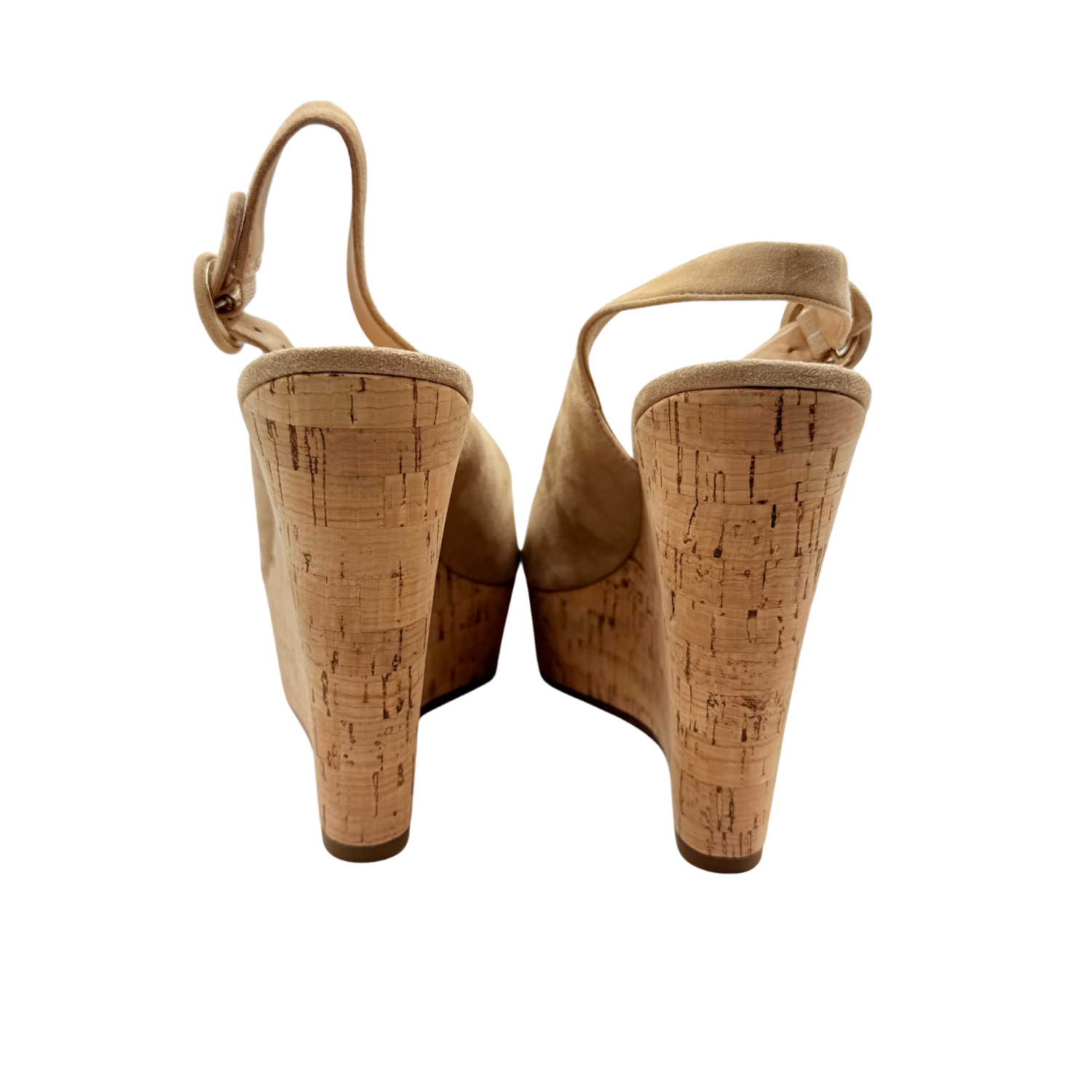 Veronica Beard Dali Peep Toe Wedges Sand