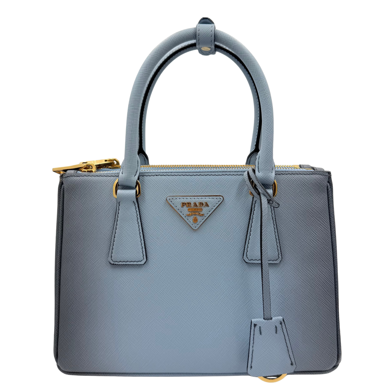 Small Ombre Saffiano Galleria Bag Blue