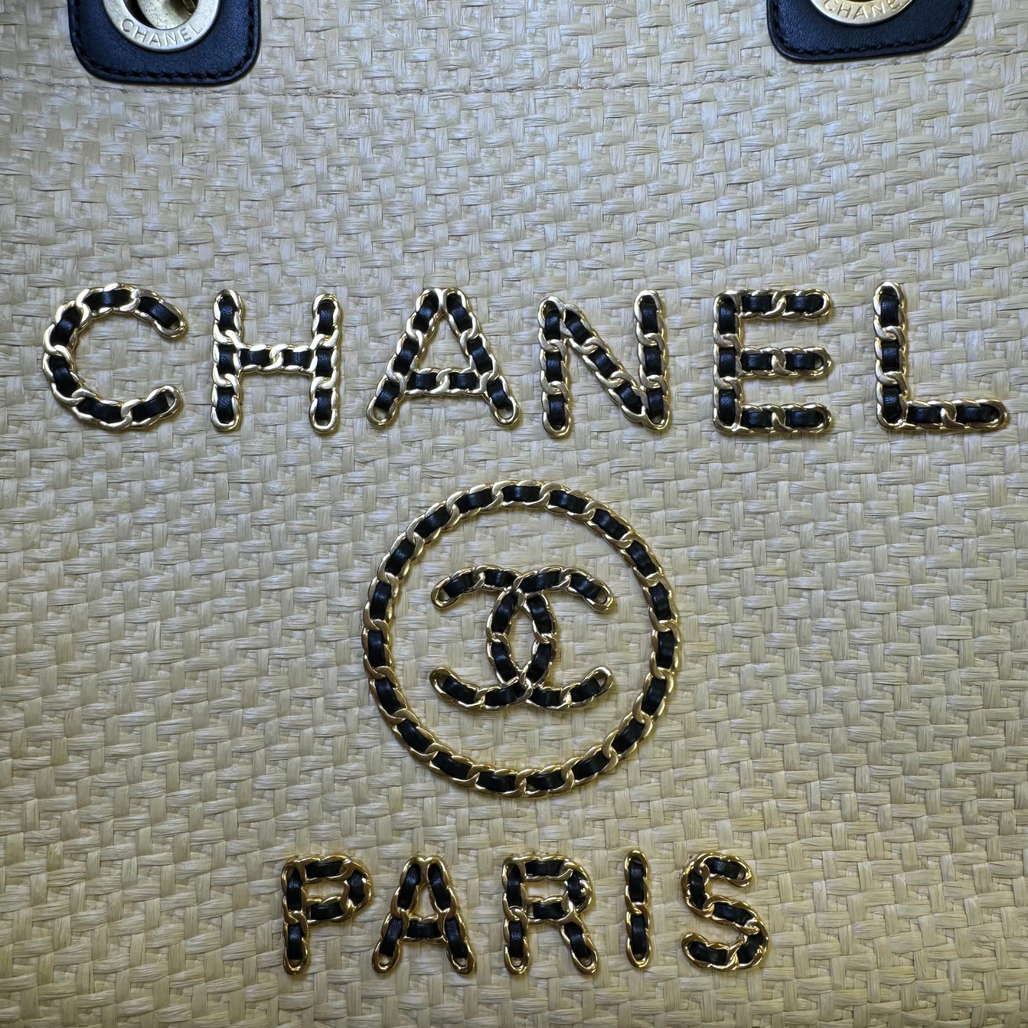 Chanel Raffia Deauville Tote Beige