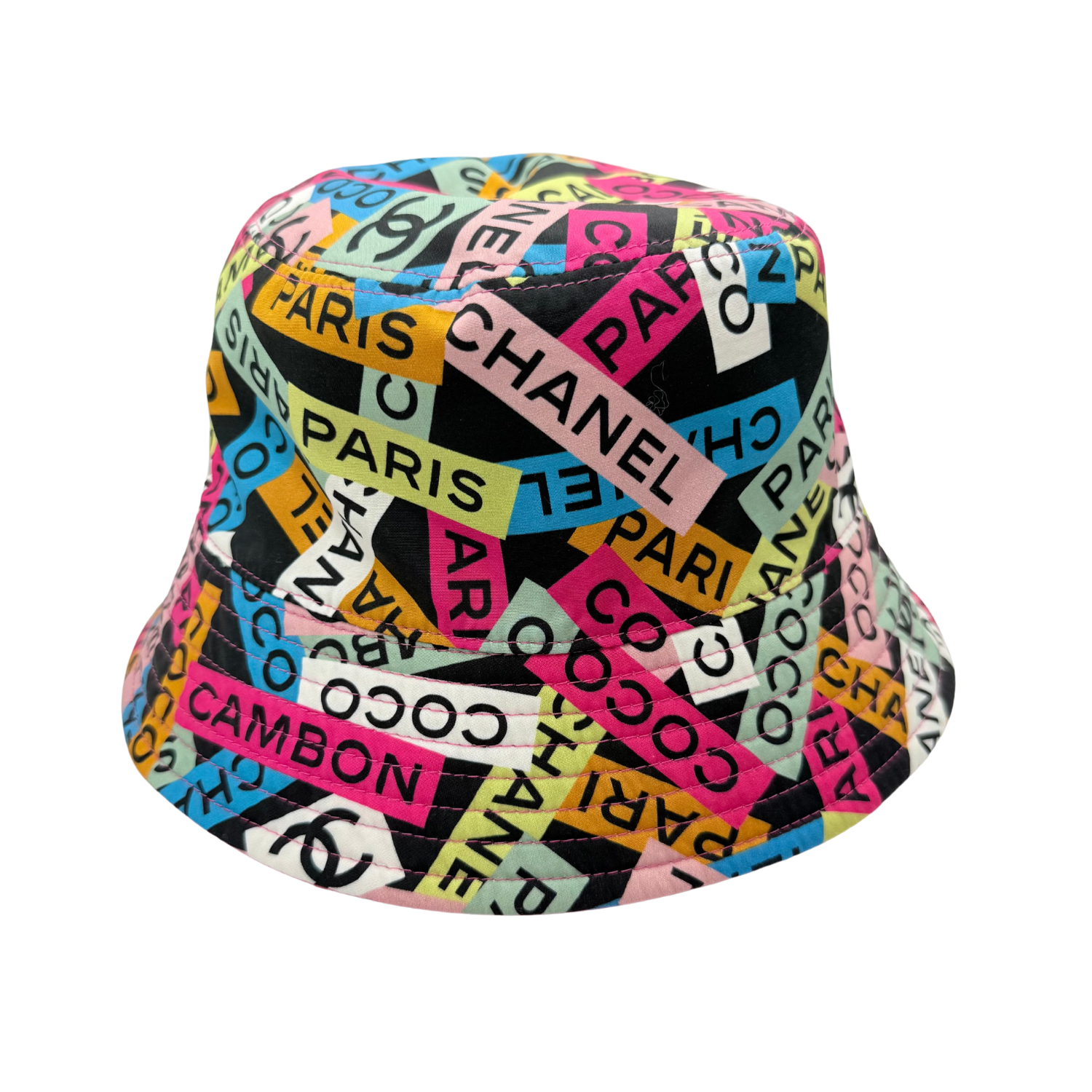 Chanel CC Canvas Reversible Bucket Hat Multicolor