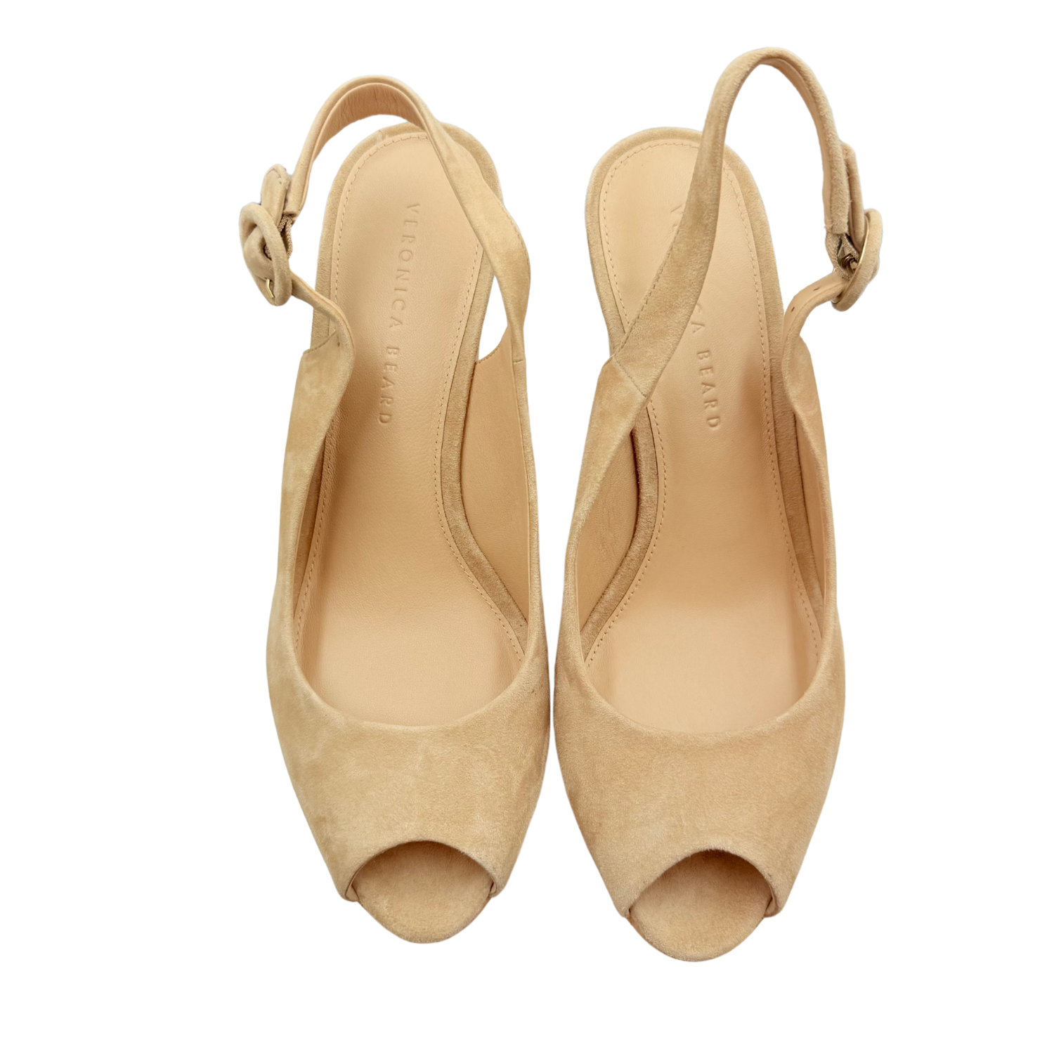 Veronica Beard Dali Peep Toe Wedges Sand