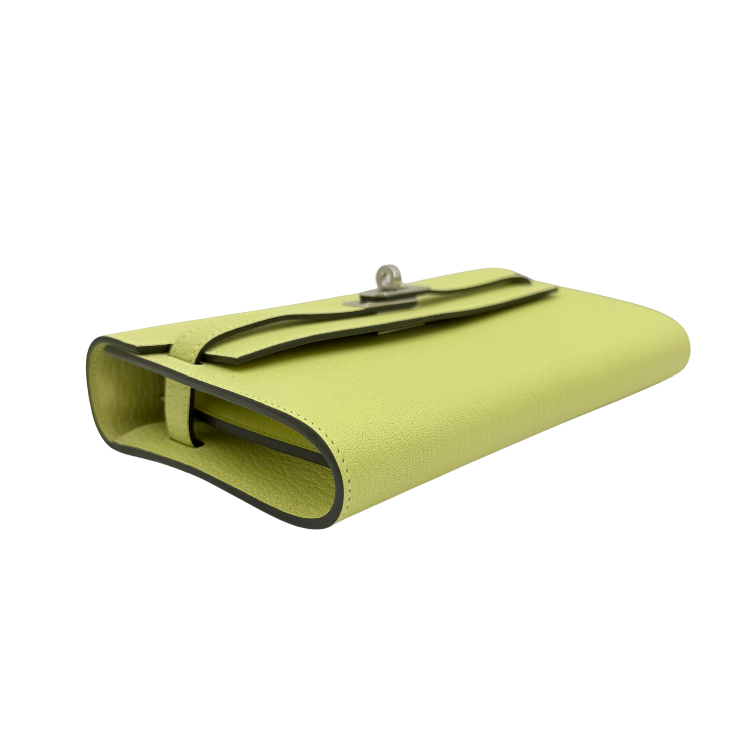 Kelly Wallet To Go Chevre Palladium Hardware Jaune Bourgeon
