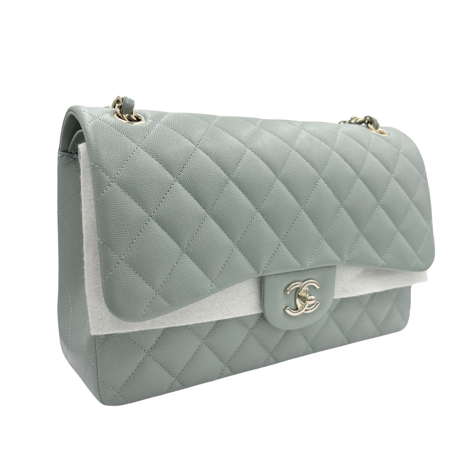 Chanel Classic Jumbo Double Flap Bag Seafoam