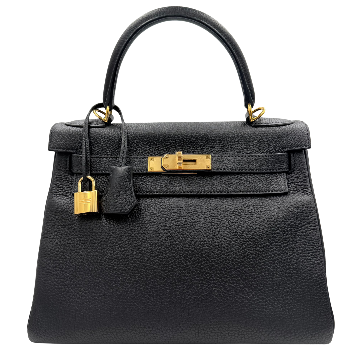 Hermès Kelly 28 Togo Retourne Leather Black