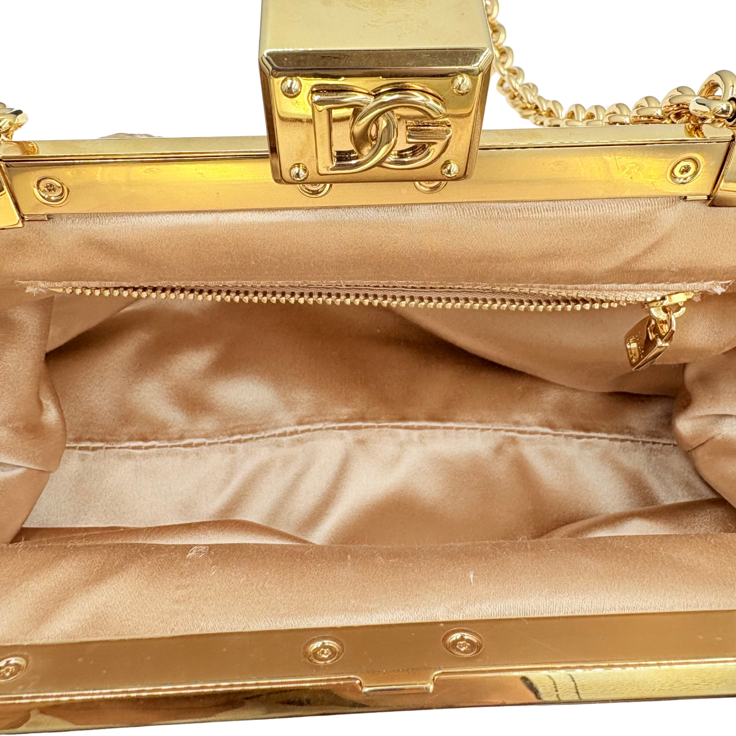 Dolce & Gabbana Sequined Maria Clutch Gold