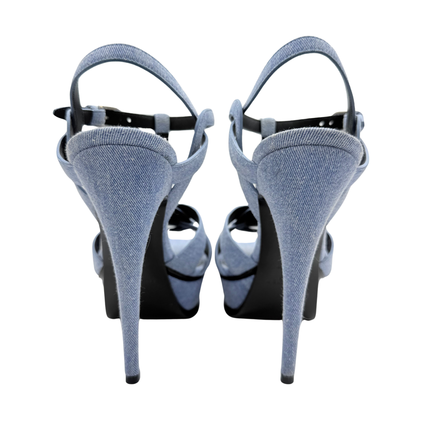 Yves Saint Laurent Tribute 75 Platform Sandals Denim