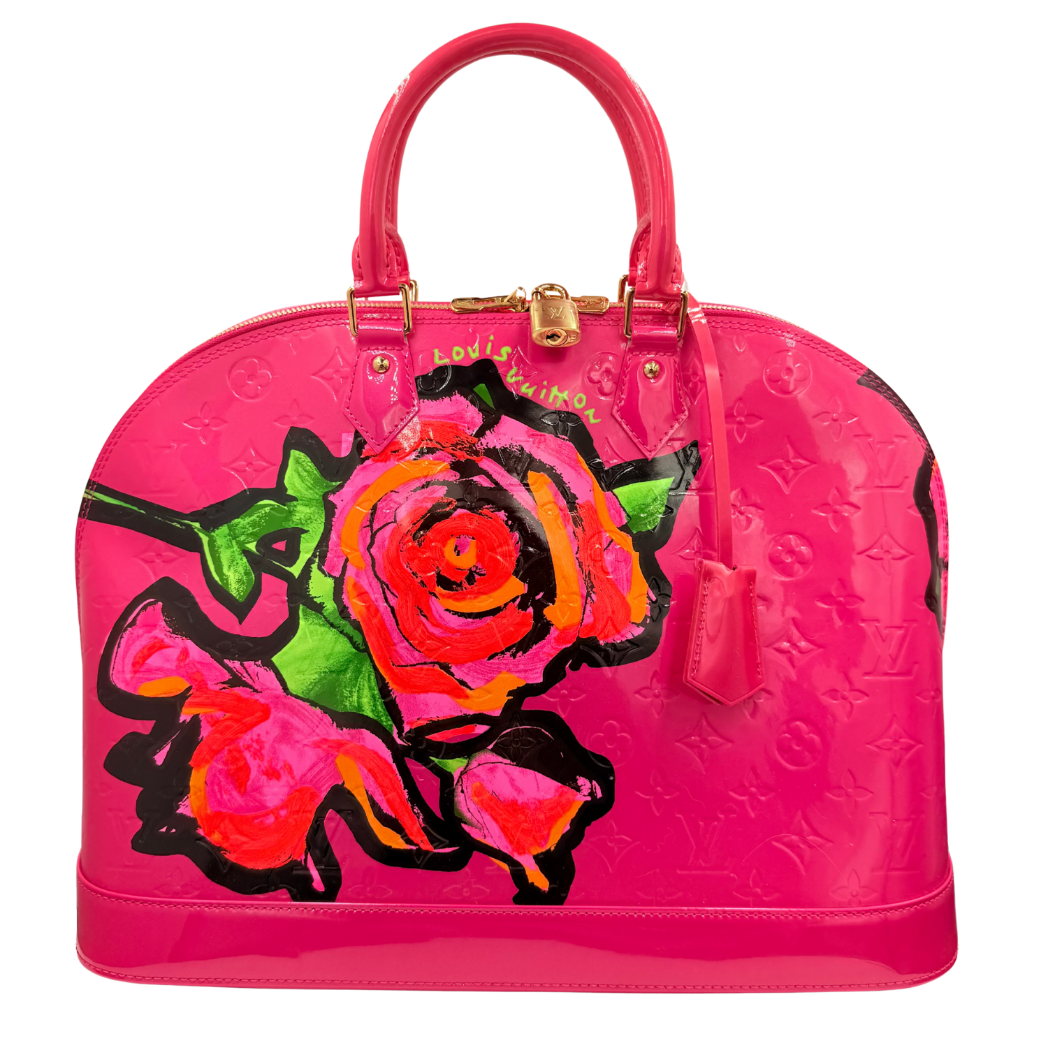Louis Vuitton Limited Edition Stephen Sprouse Monogram Vernis Alma Roses MM
