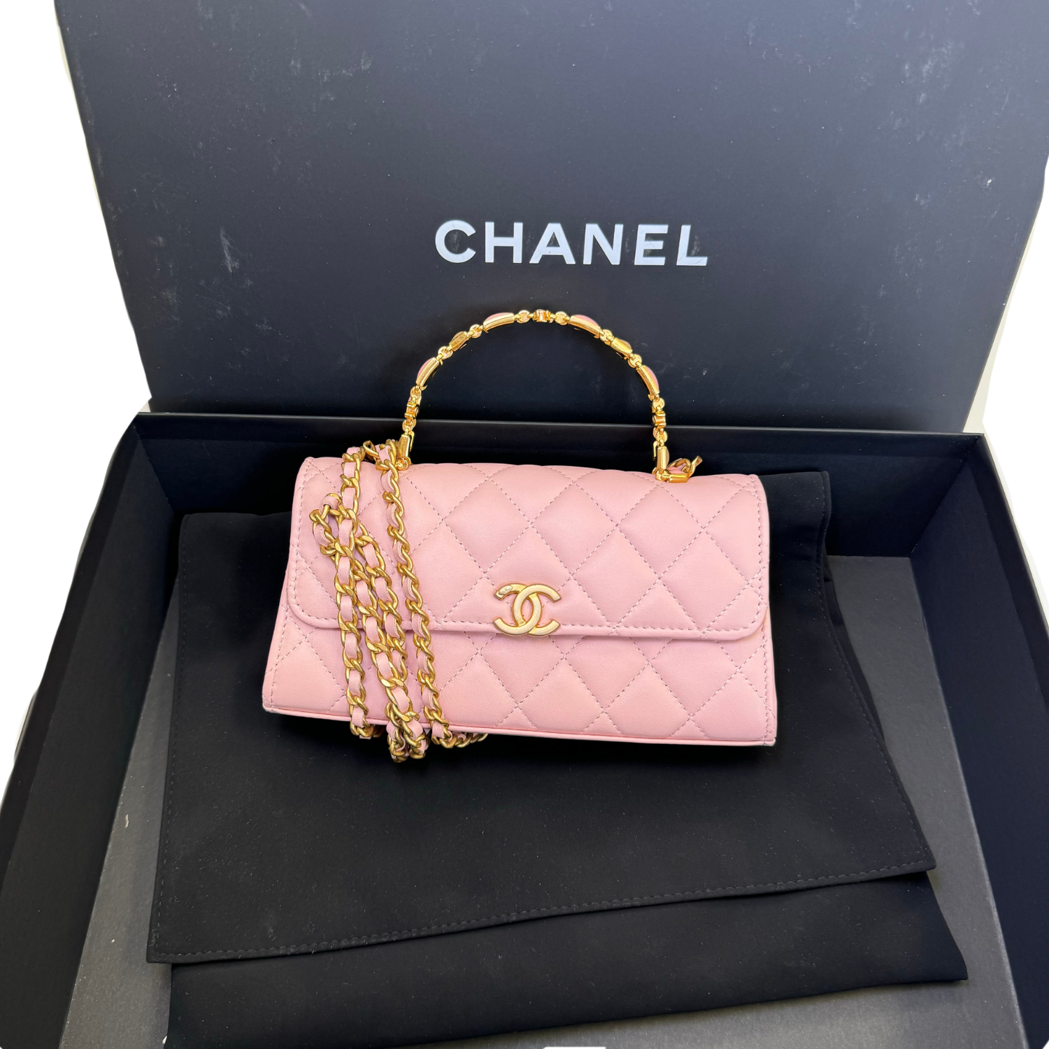 Chanel 2022 Mini Rectangular Flap Bag Pink