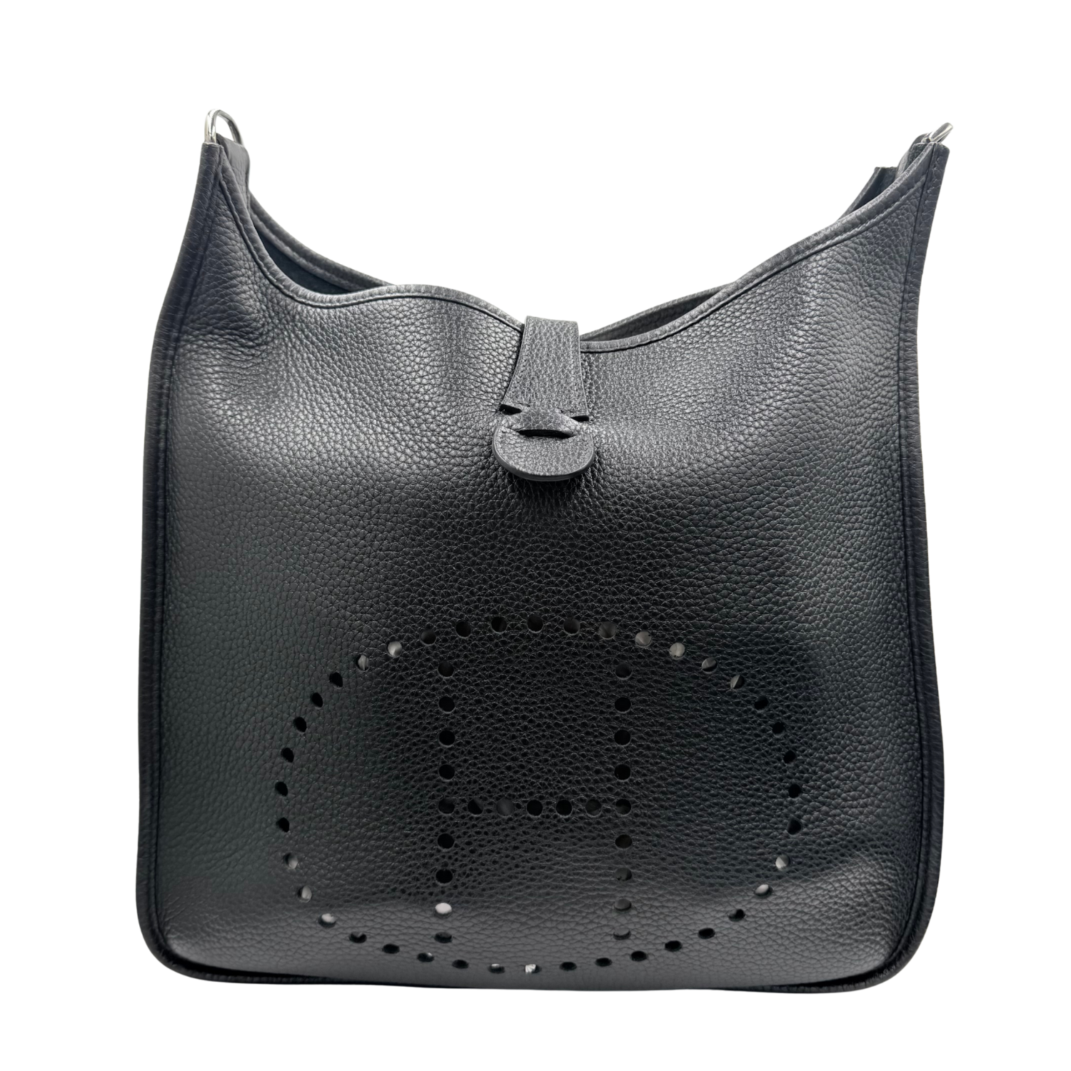 Hermès Taurillon Clemence Evelyne III GM 33 Black Palladium Hardware