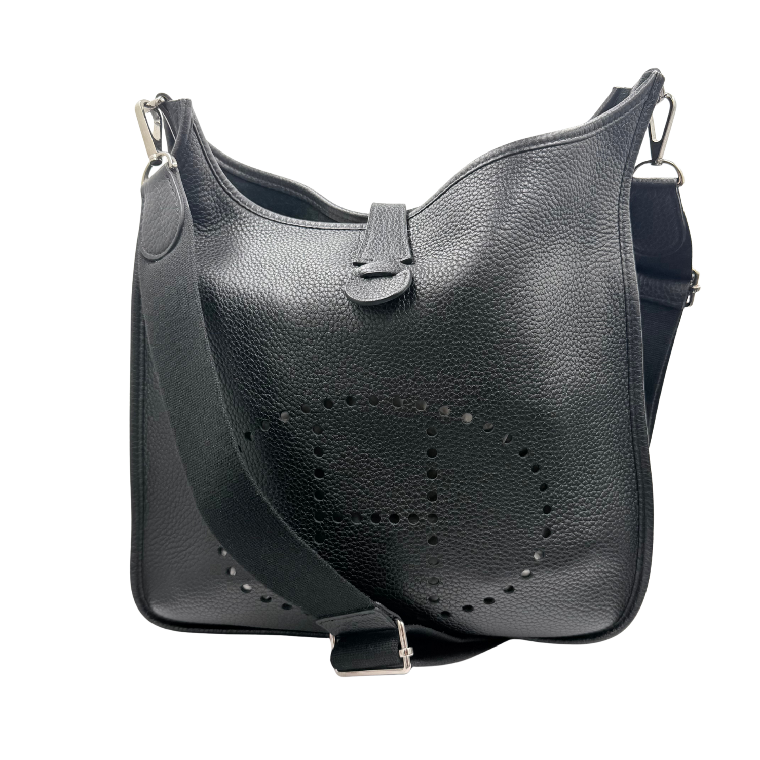 Hermès Taurillon Clemence Evelyne III GM 33 Black Palladium Hardware