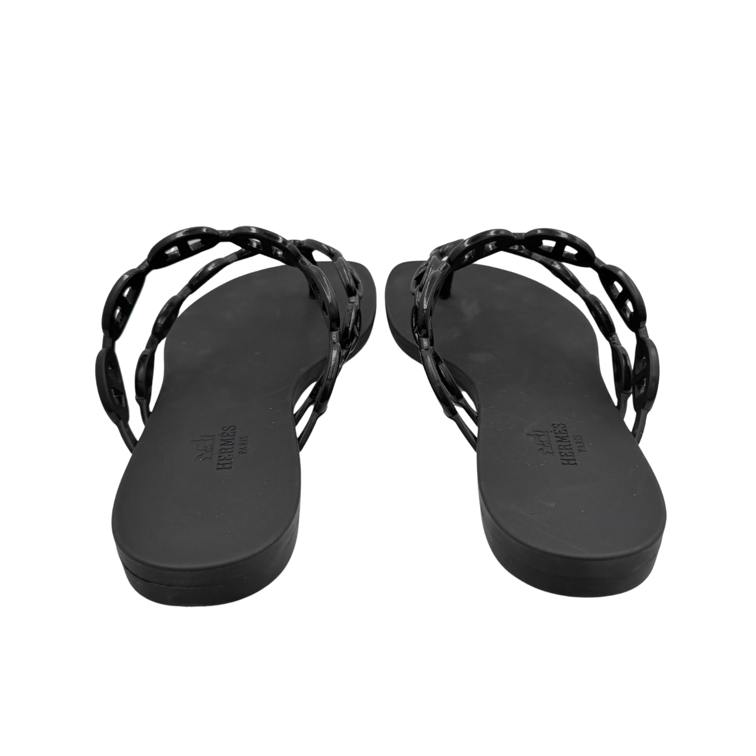 Rubber Chaine d'Ancre Island Sandals Black Size 38