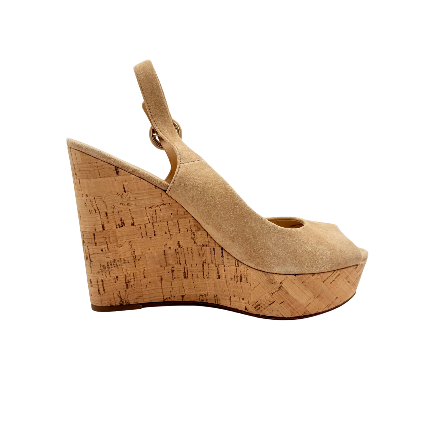 Veronica Beard Dali Peep Toe Wedges Sand