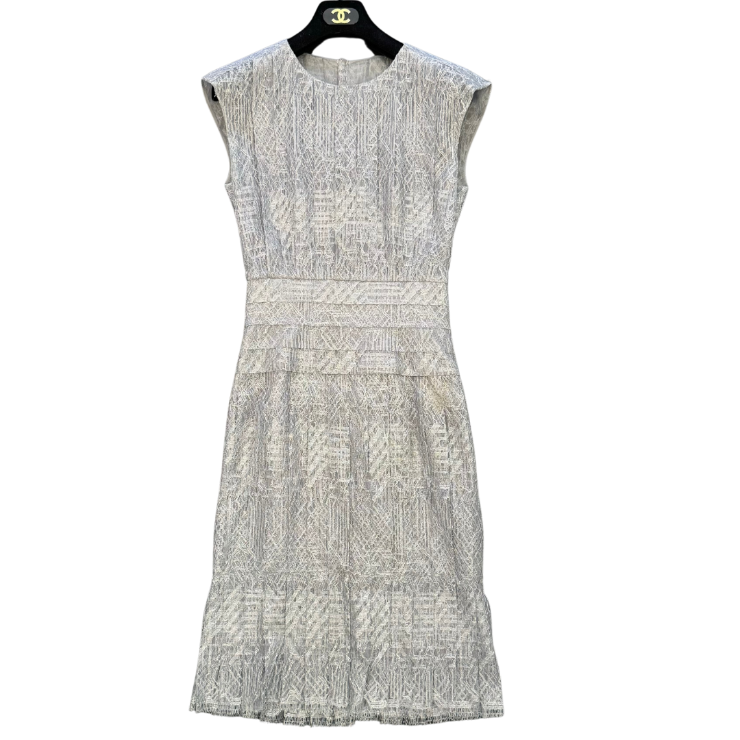 Chanel Lace Dress Silver