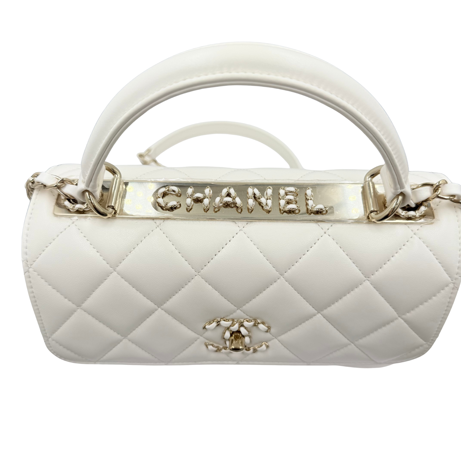 Chanel Small Trendy CC Flap Bag White