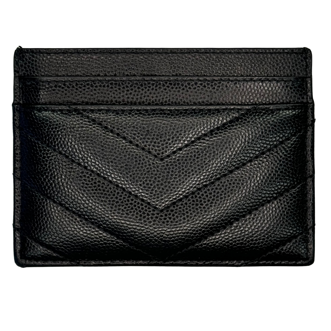 YSL Black Monogram Quilted Leather Cardholder