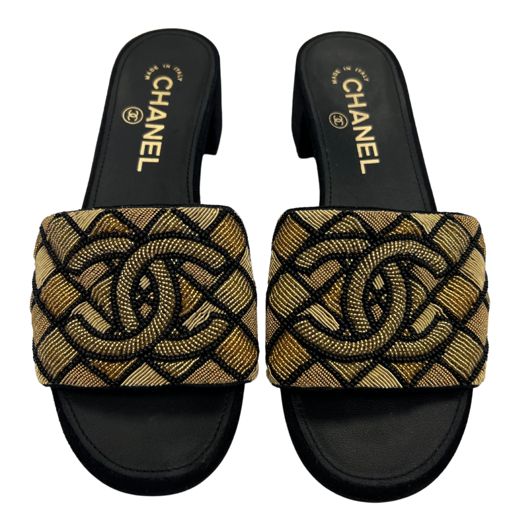 Chanel Beaded Sandals