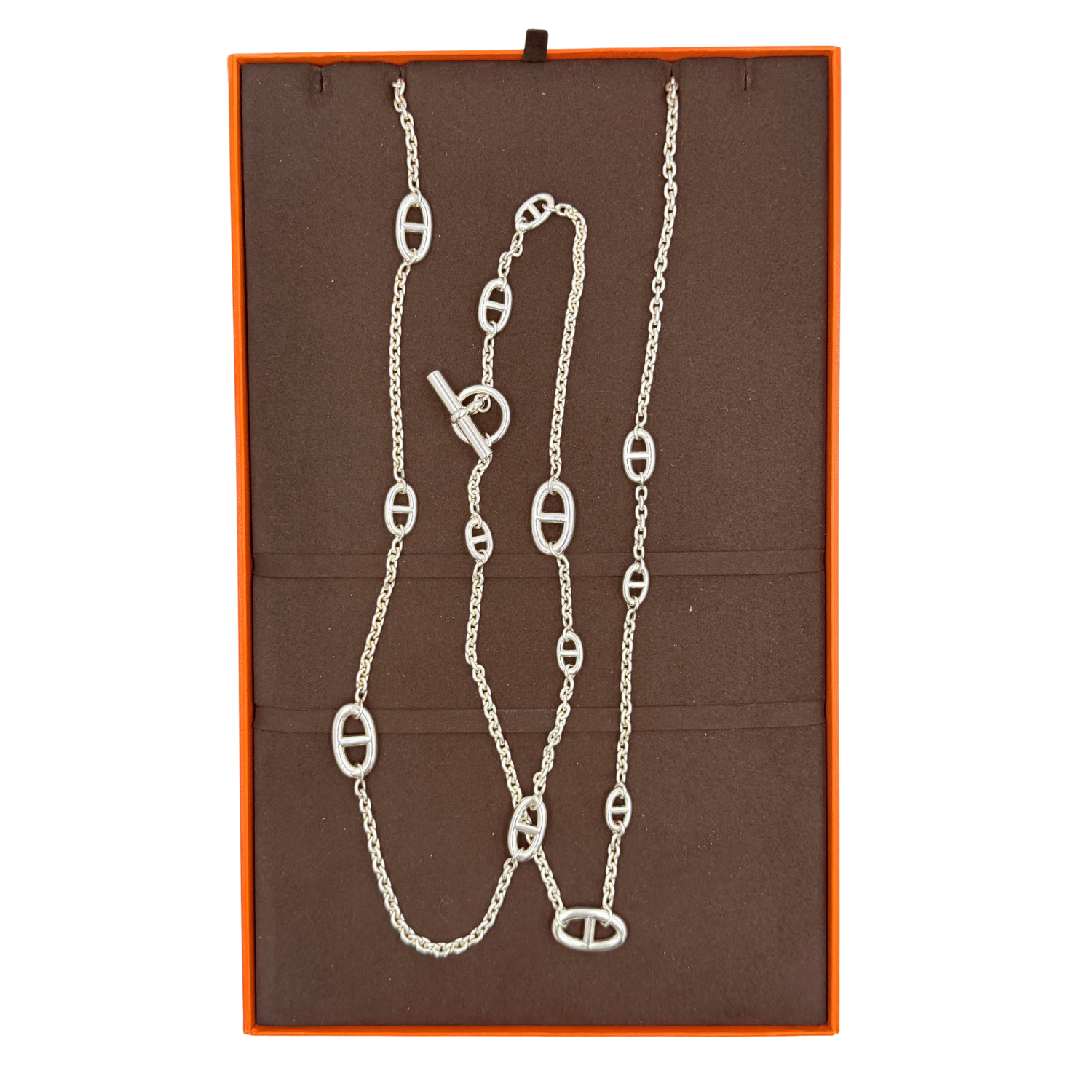 Hermès Sterling Silver Farandole Necklace 120