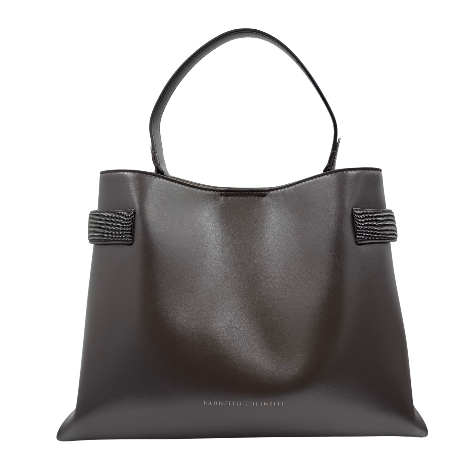 Medium Essence Leather Tote Brown