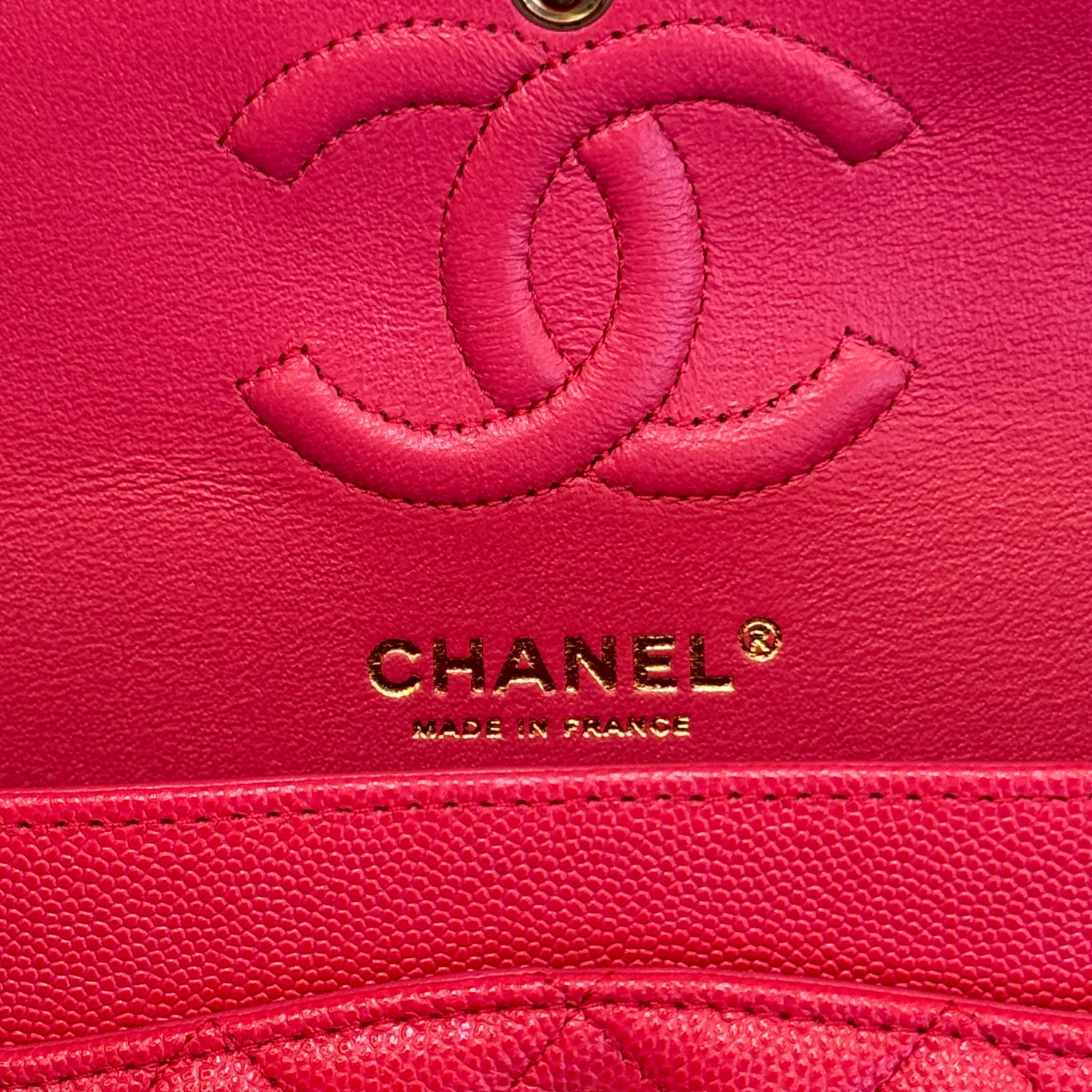 Chanel Small Classic Double Flap Raspberry Red