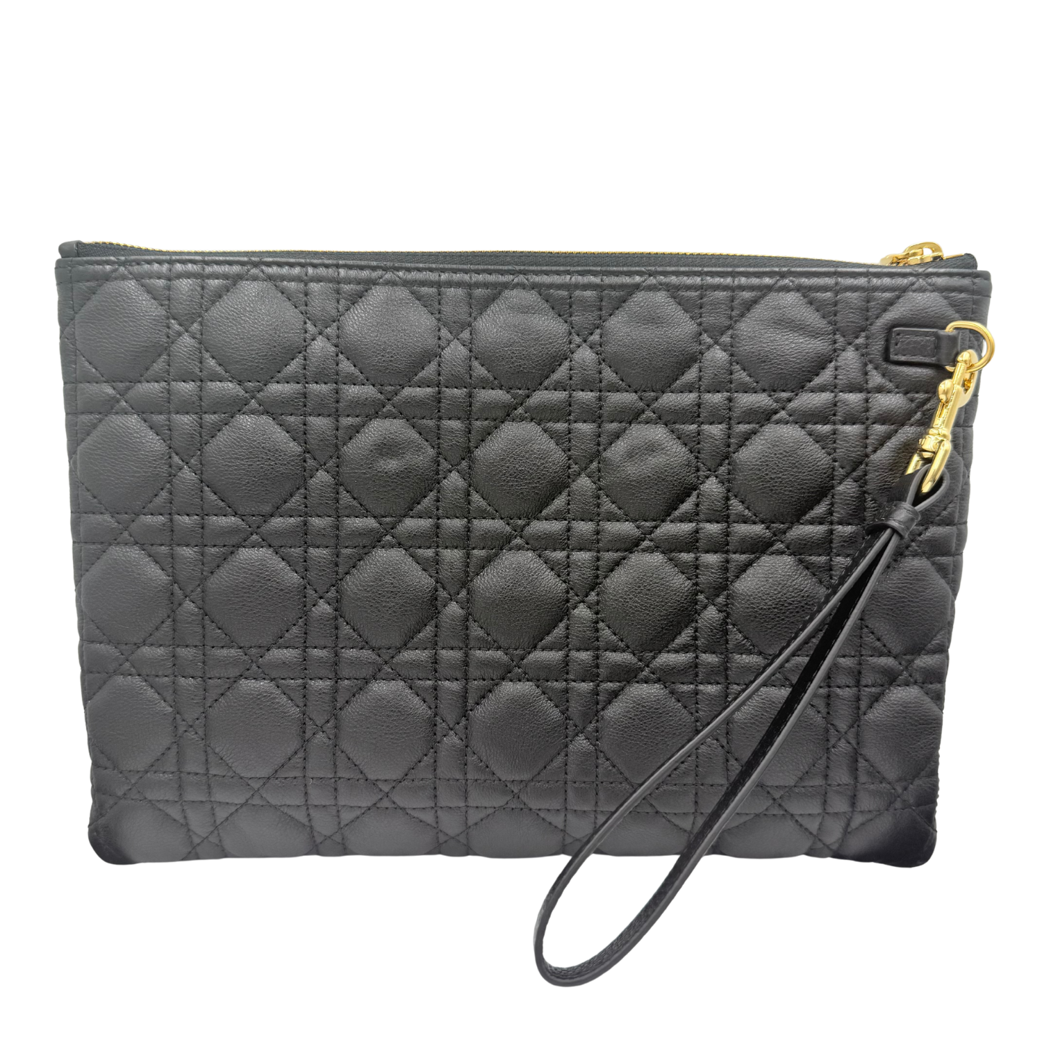 Christian Dior Large Cannage Daily Pouch Black