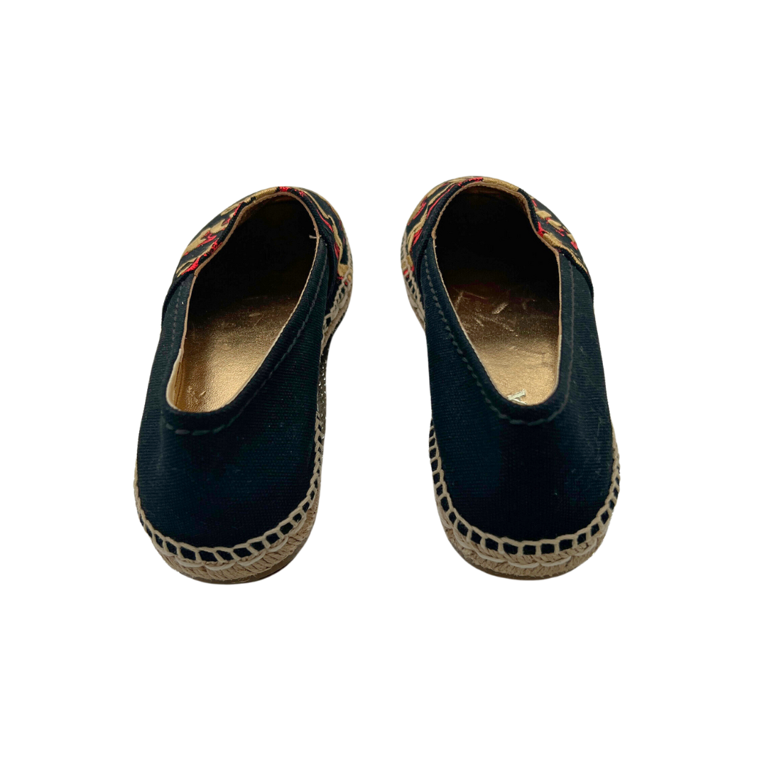 Prada Embroidered Canvas Espadrilles