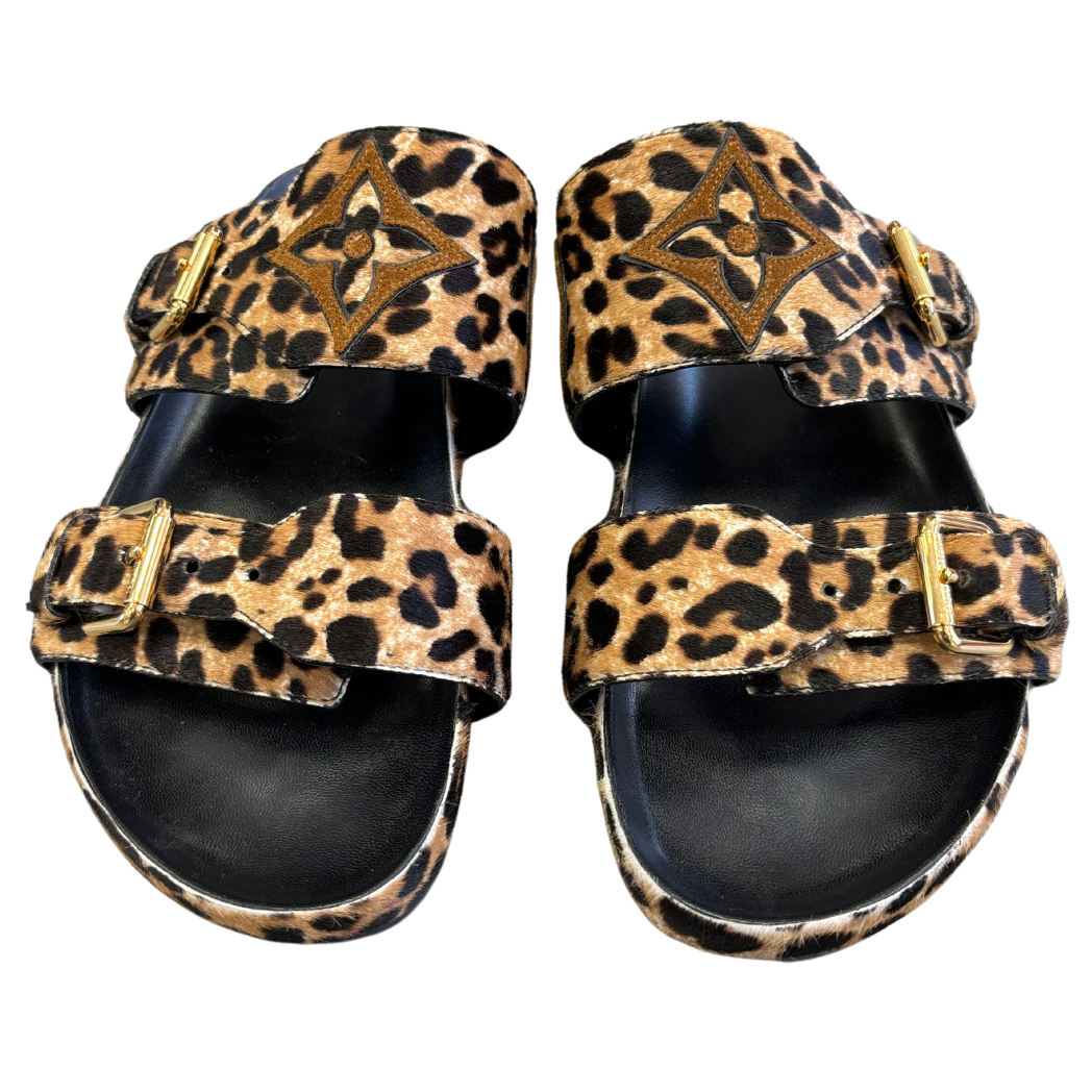 Louis Vuitton Cheetah Bom Dia Sandals