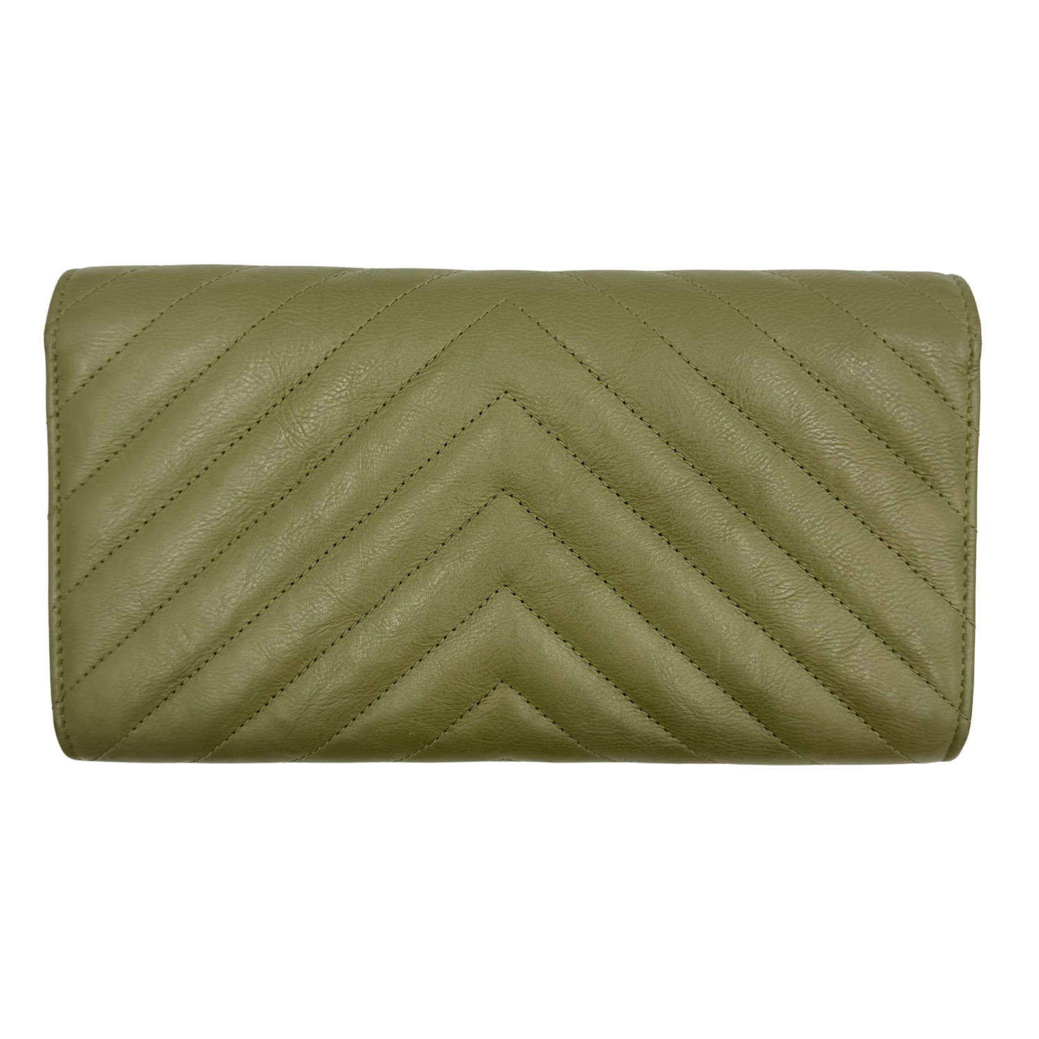 Chanel Classic Flap Wallet Olive Green