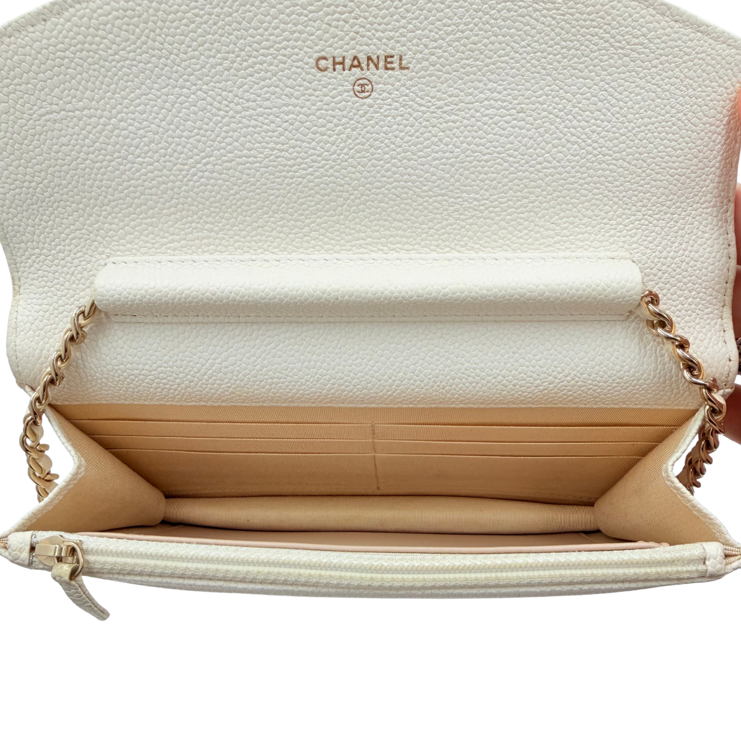 Chanel Limited Cruise Collection Small Paris-Cuba Wallet on Chain White