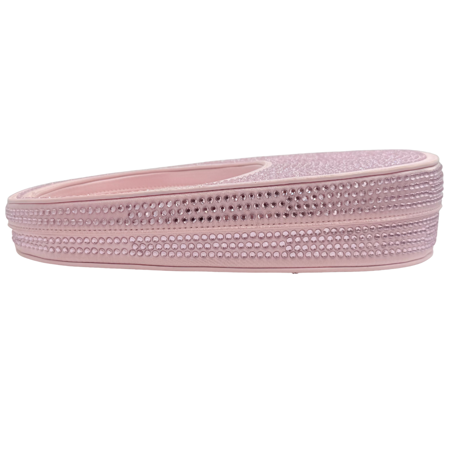 Coperni Sateen Rhinestone Mini Swipe Bag Pink