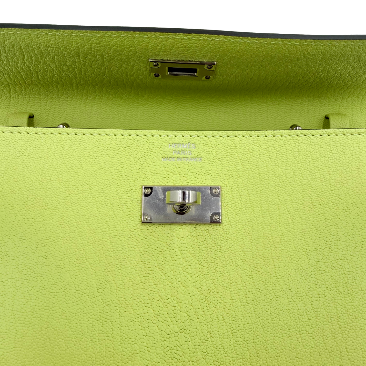 Kelly Wallet To Go Chevre Palladium Hardware Jaune Bourgeon