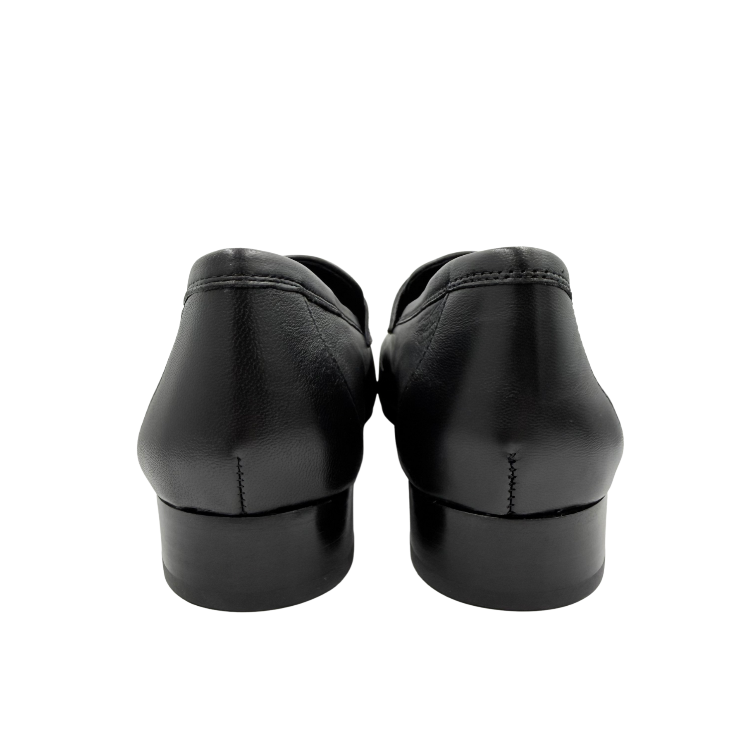 Chanel CC Calfskin Padded Uniform Stitched Loafers Black