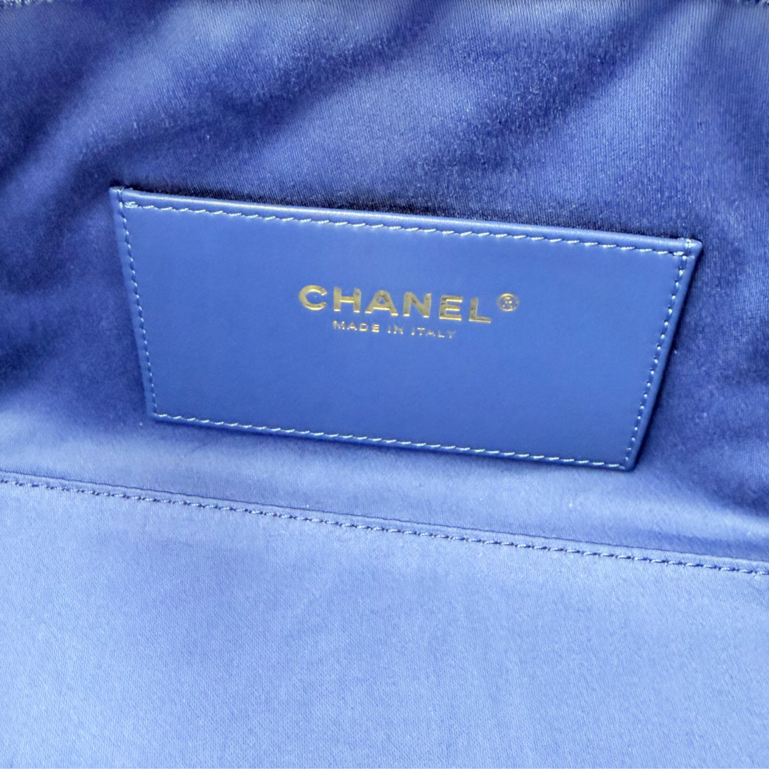 Chanel Mini Quilted Washed Denim Chanel 25 Handbag Blue