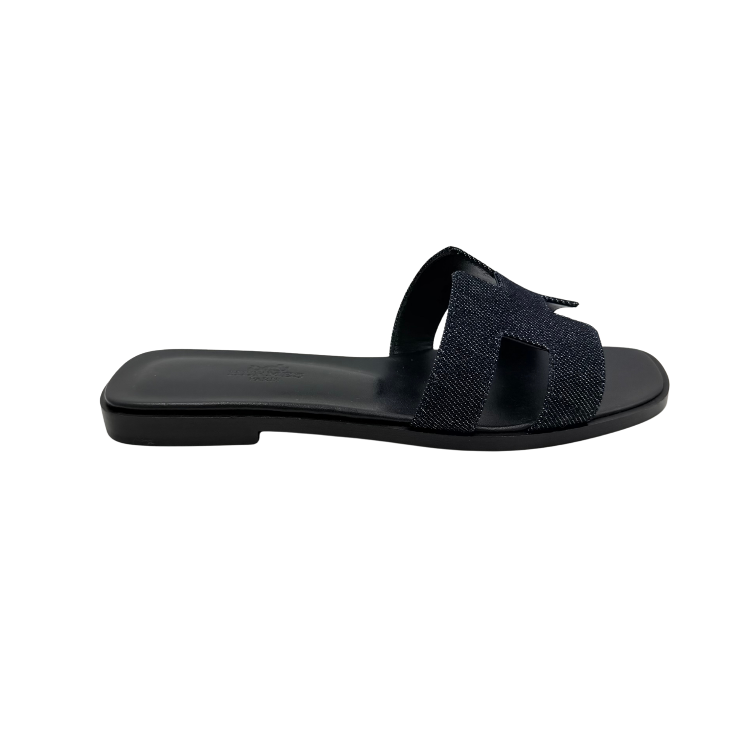 Hermès Oran Sandals Denim Bleu Brut Size 35.5