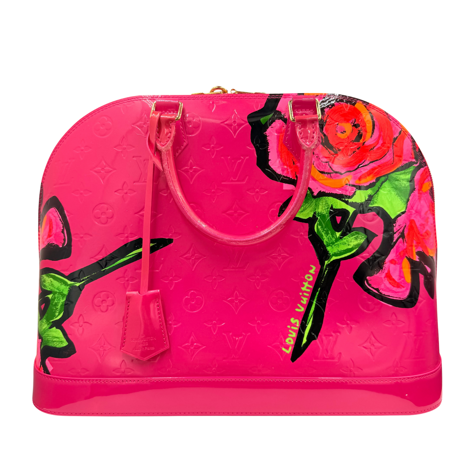 Louis Vuitton Limited Edition Stephen Sprouse Monogram Vernis Alma Roses MM