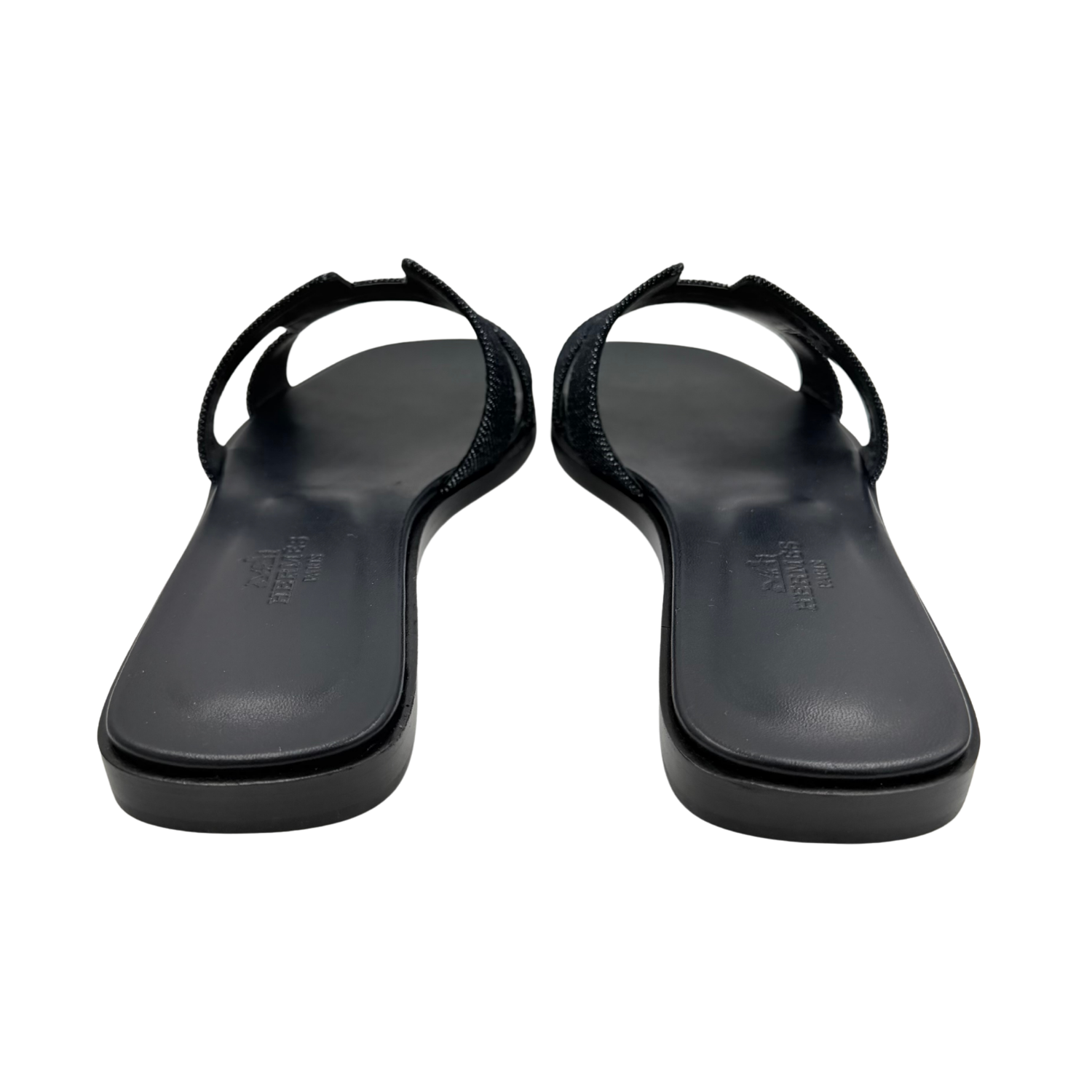 Hermès Oran Sandals Denim Bleu Brut Size 35.5