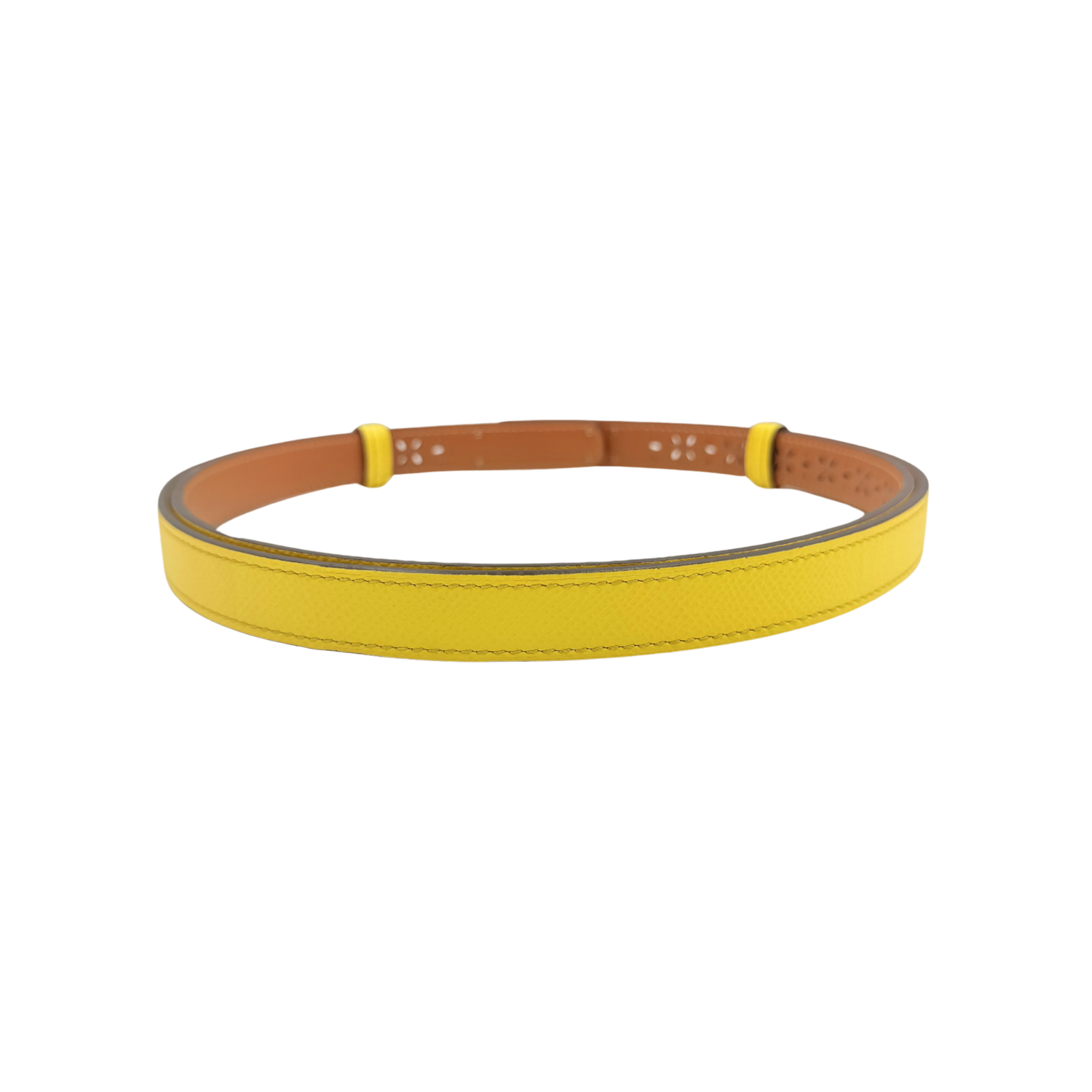 Hermès Kelly Adjustable Belt Yellow with Rose Gold Hardware