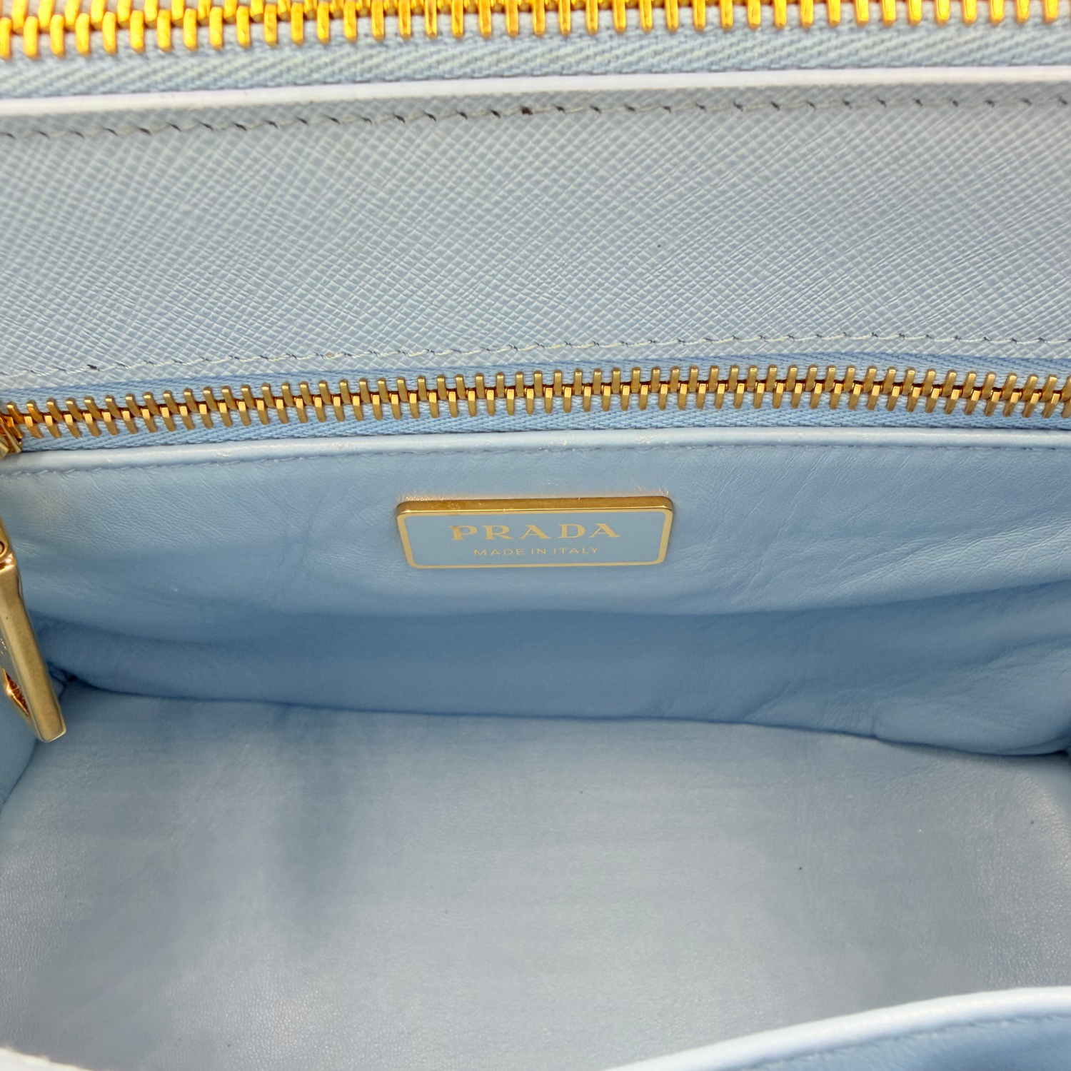 Small Ombre Saffiano Galleria Bag Blue