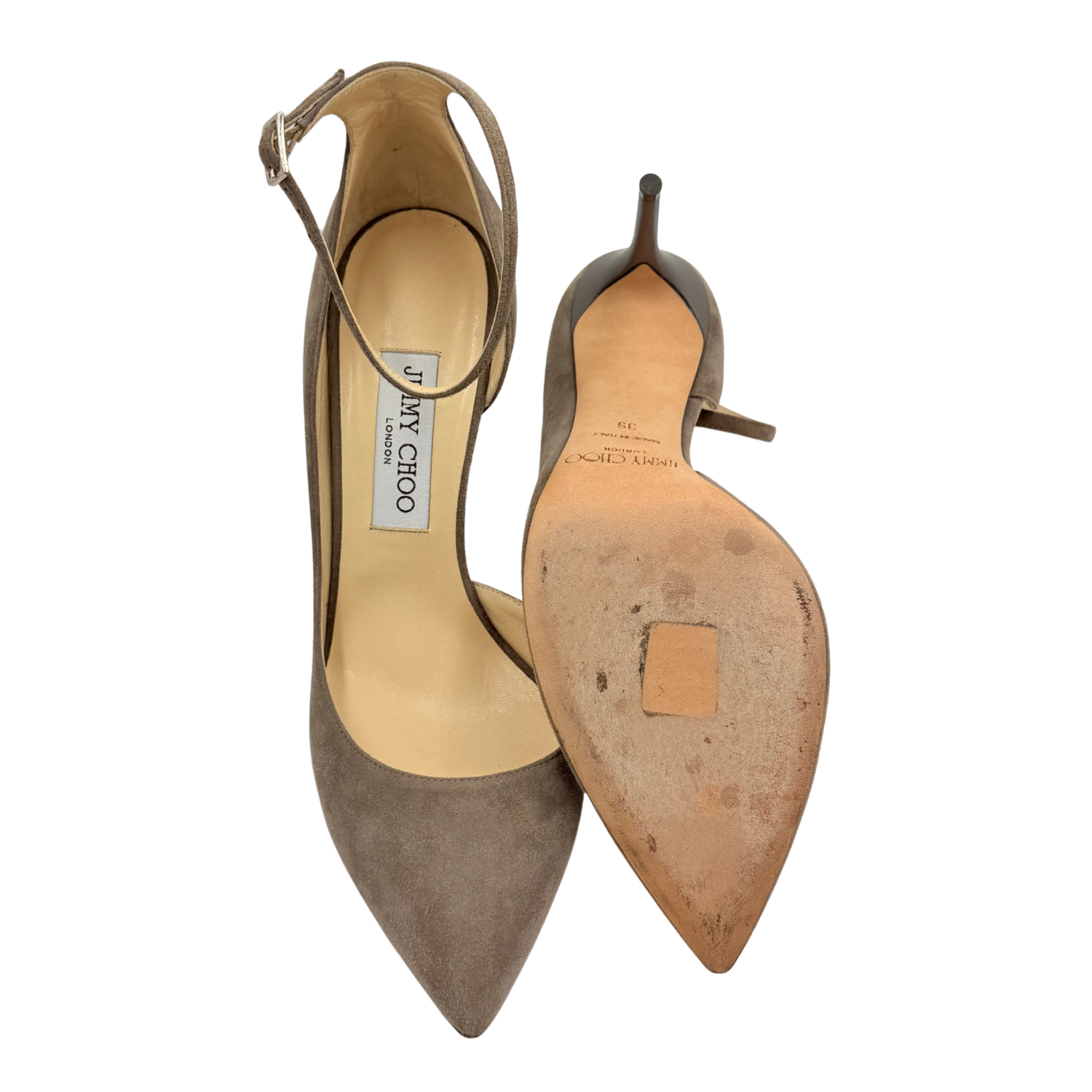 Jimmy Choo Suede D'Orsay Pumps Gray