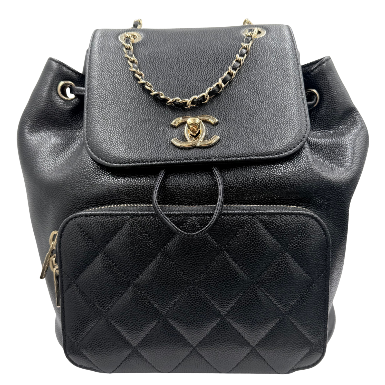 Chanel Caviar Quilted Leather Business Affinity Backpack Black
