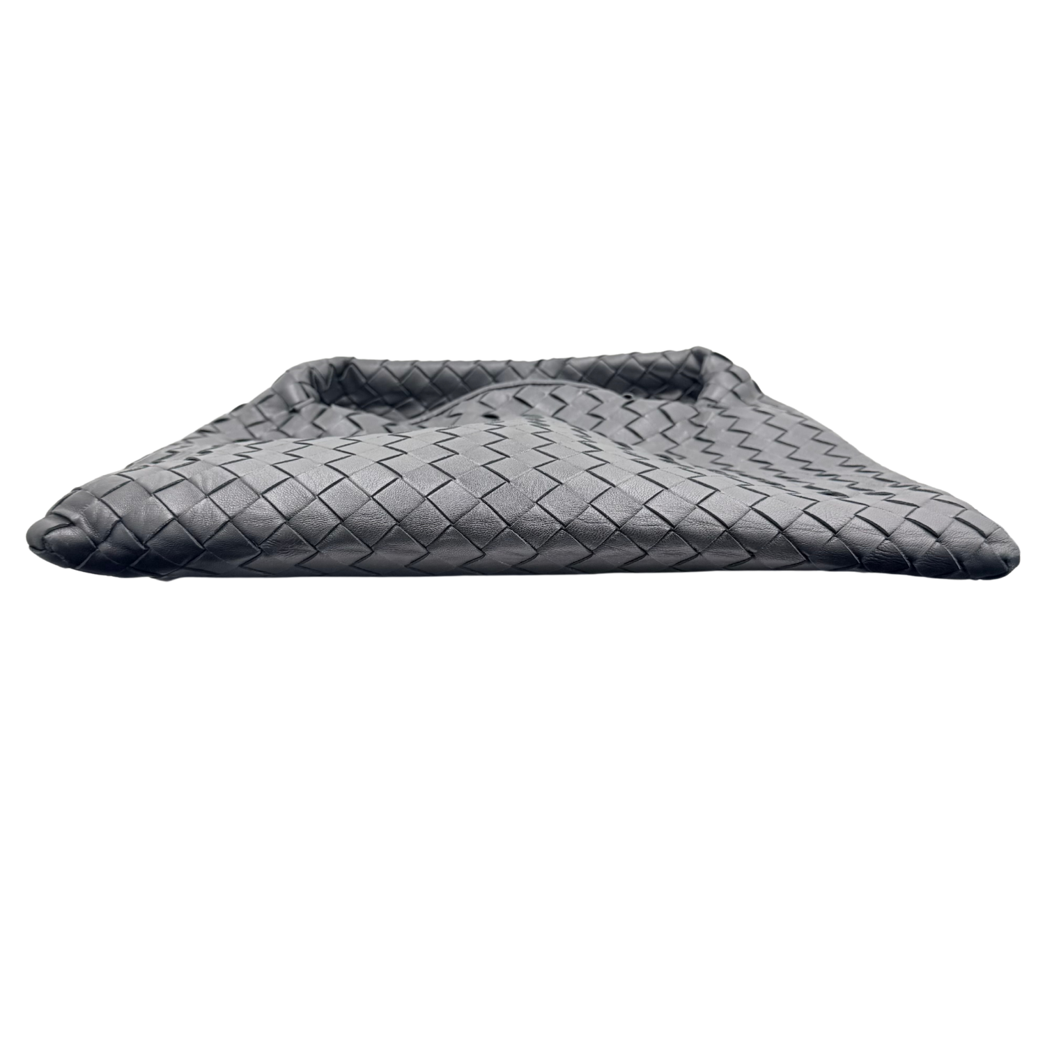 Bottega Veneta Medium Hop Intrecciato Leather Hobo Bag Black
