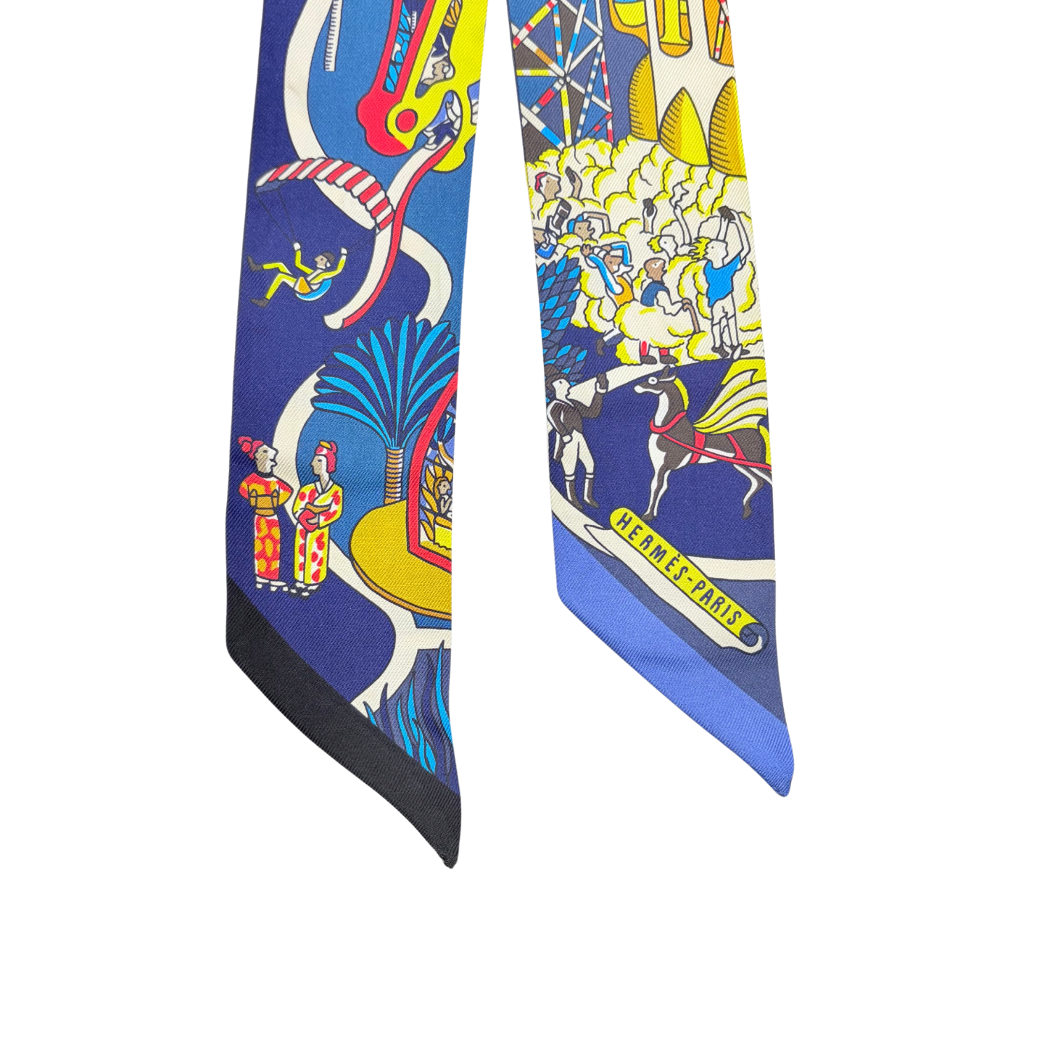 Hermès Silk Twilly Blue