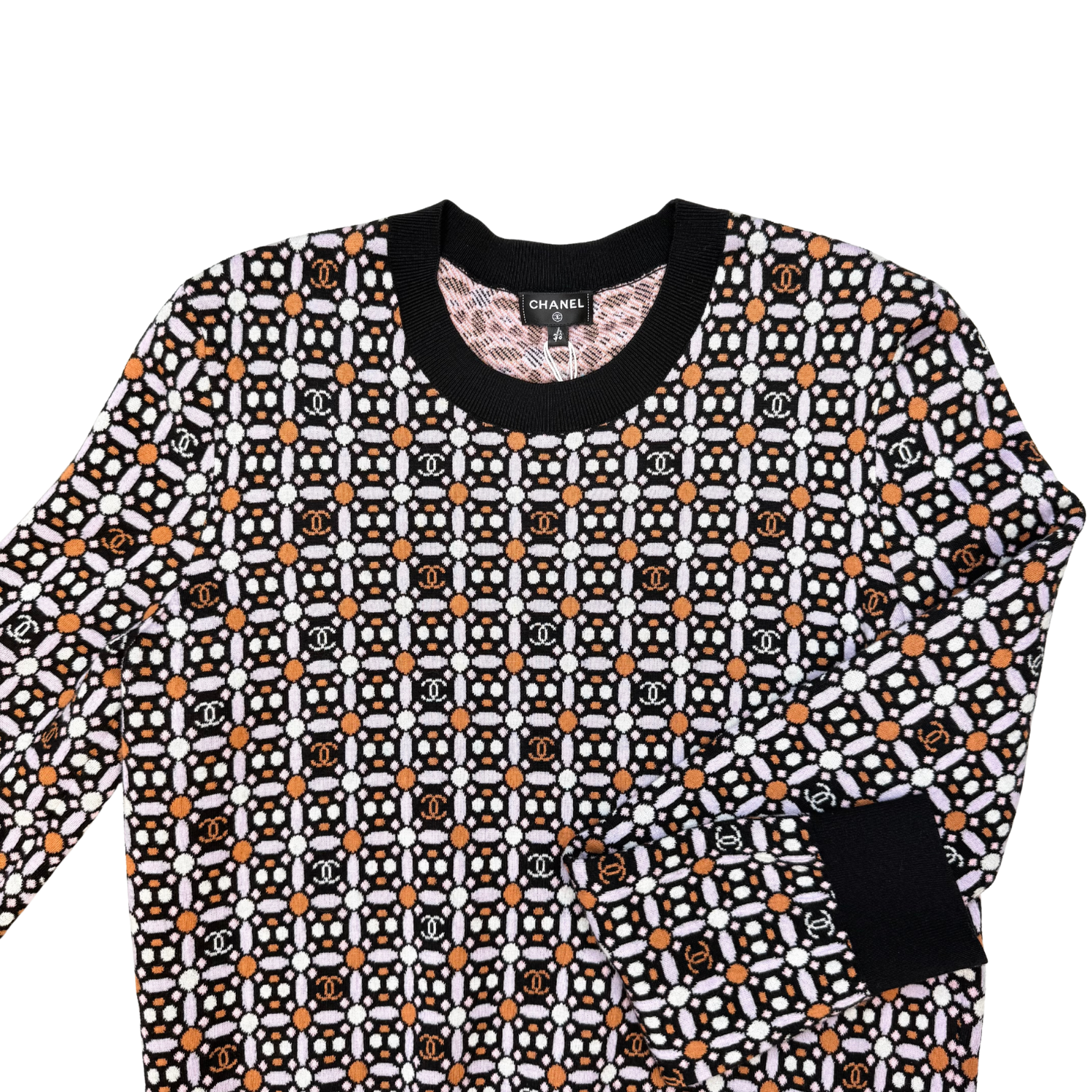 Chanel Metier D'Arte Pullover Sweater Lilac & Multicolor